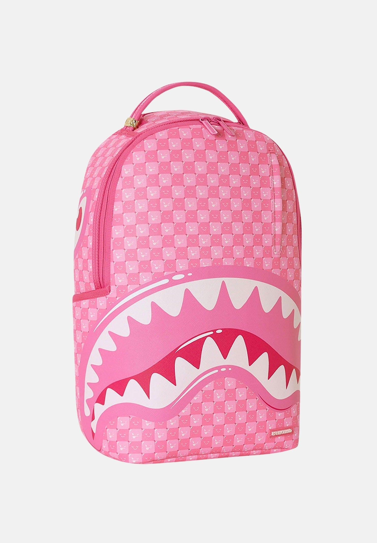 SPRAYGROUND Zaino SHARK pink per uomo, donna e bambino con motivo a scacchiera e grafica squalo a contrasto. 910B8715NSZ . SPRAYGROUND