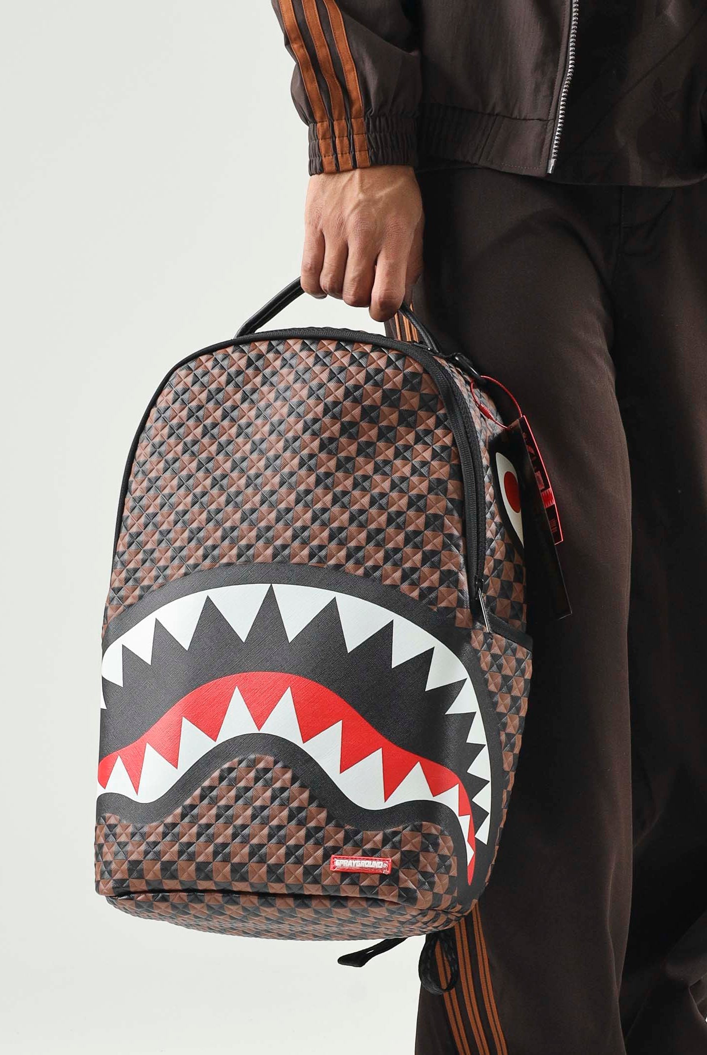 SPRAYGROUND Zaino CROWN JEWEL SHARKS IN PARIS BACKPACK Brown, marrone, per uomo, donna e bambino 910B8744NSZ . SPRAYGROUND