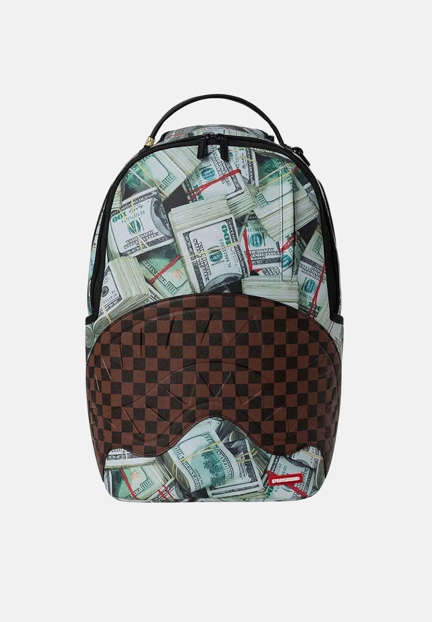 SPRAYGROUND Zaino MONEY BANKS marrone per uomo, donna e bambino con stampa old money 910B8793NSZ . SPRAYGROUND