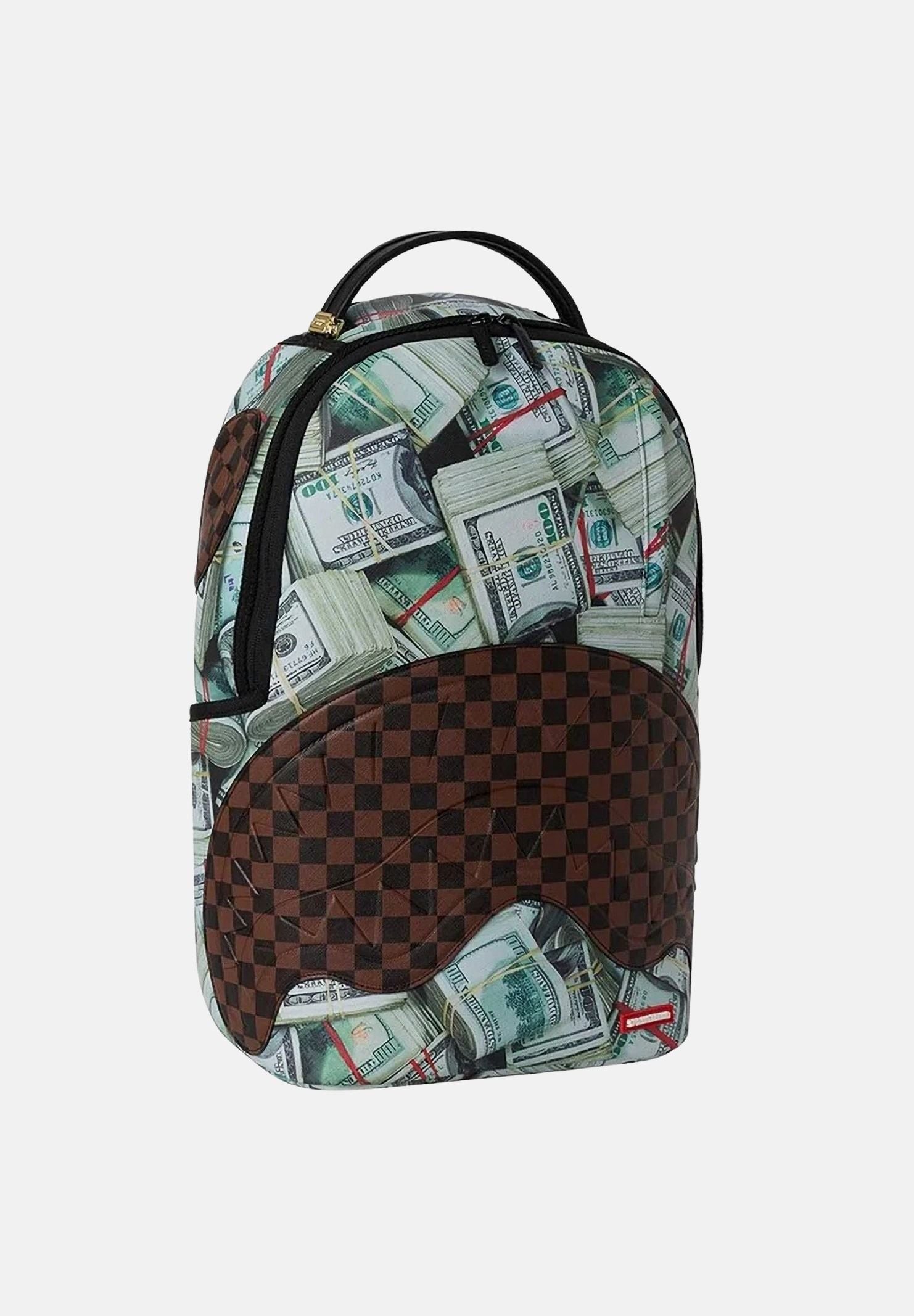 SPRAYGROUND Zaino MONEY BANKS marrone per uomo, donna e bambino con stampa old money 910B8793NSZ . SPRAYGROUND