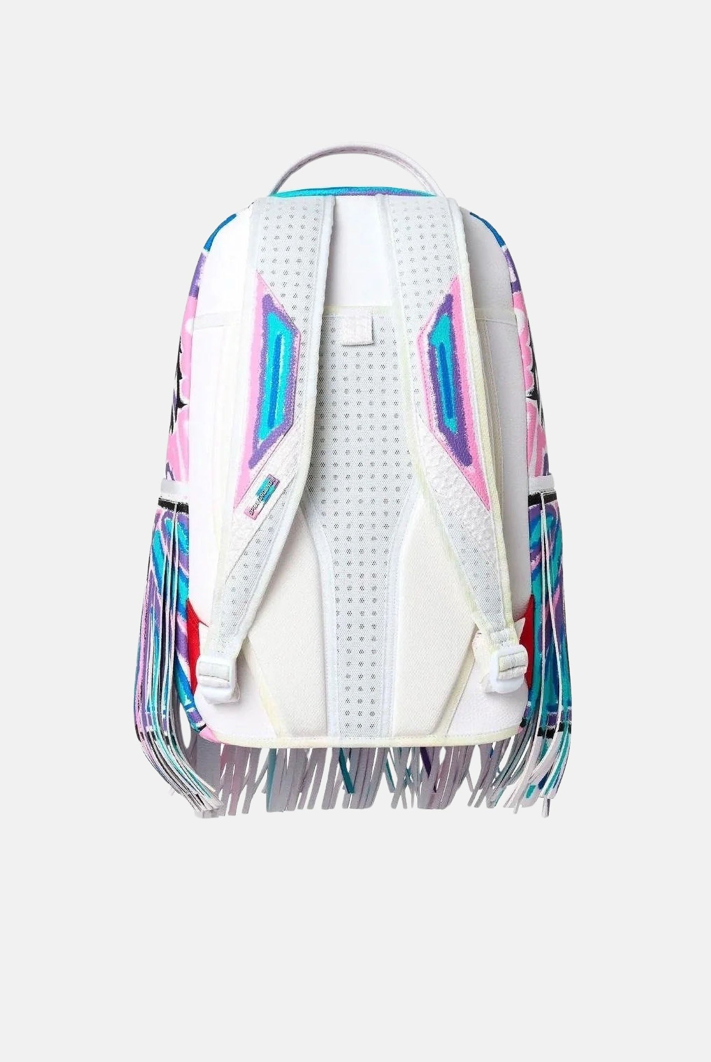 SPRAYGROUND Zainio FRINGES AZTEC multicolore per uomo, donna e bambino con dettagli frangiati e stampa geometrica. 910B8830NSZ . SPRAYGROUND