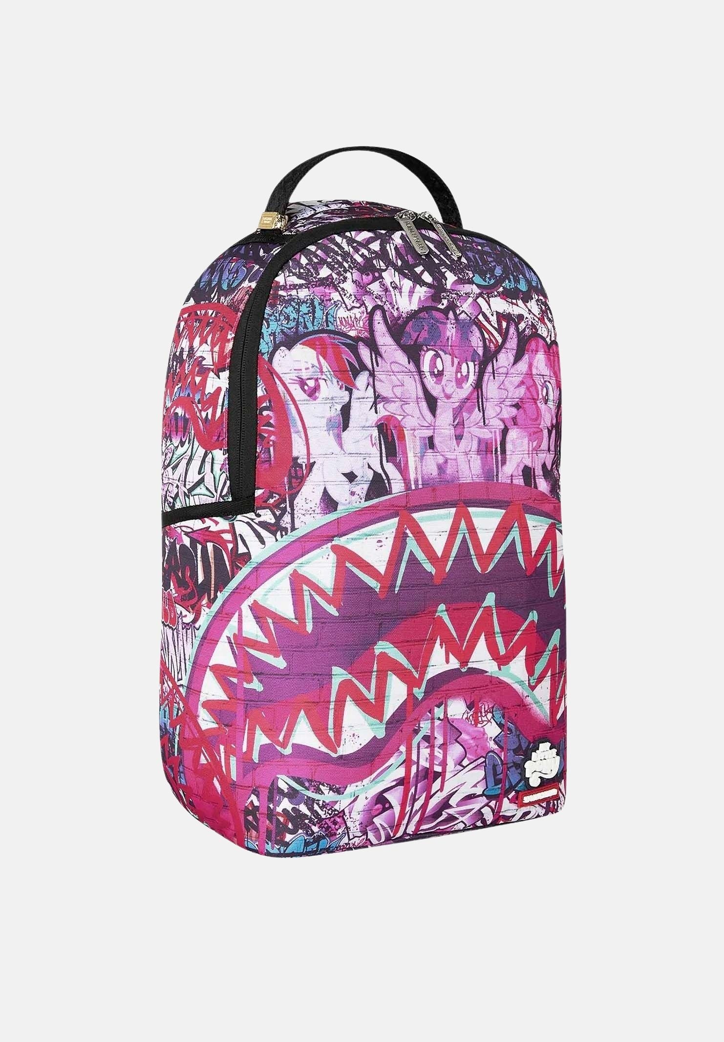 SPRAYGROUND Zaino MY LITTLE PONY GRAFF fucsia per uomo, donna e bambino con fantasia graffiti My Little Pony 910B9059NSZ . SPRAYGROUND