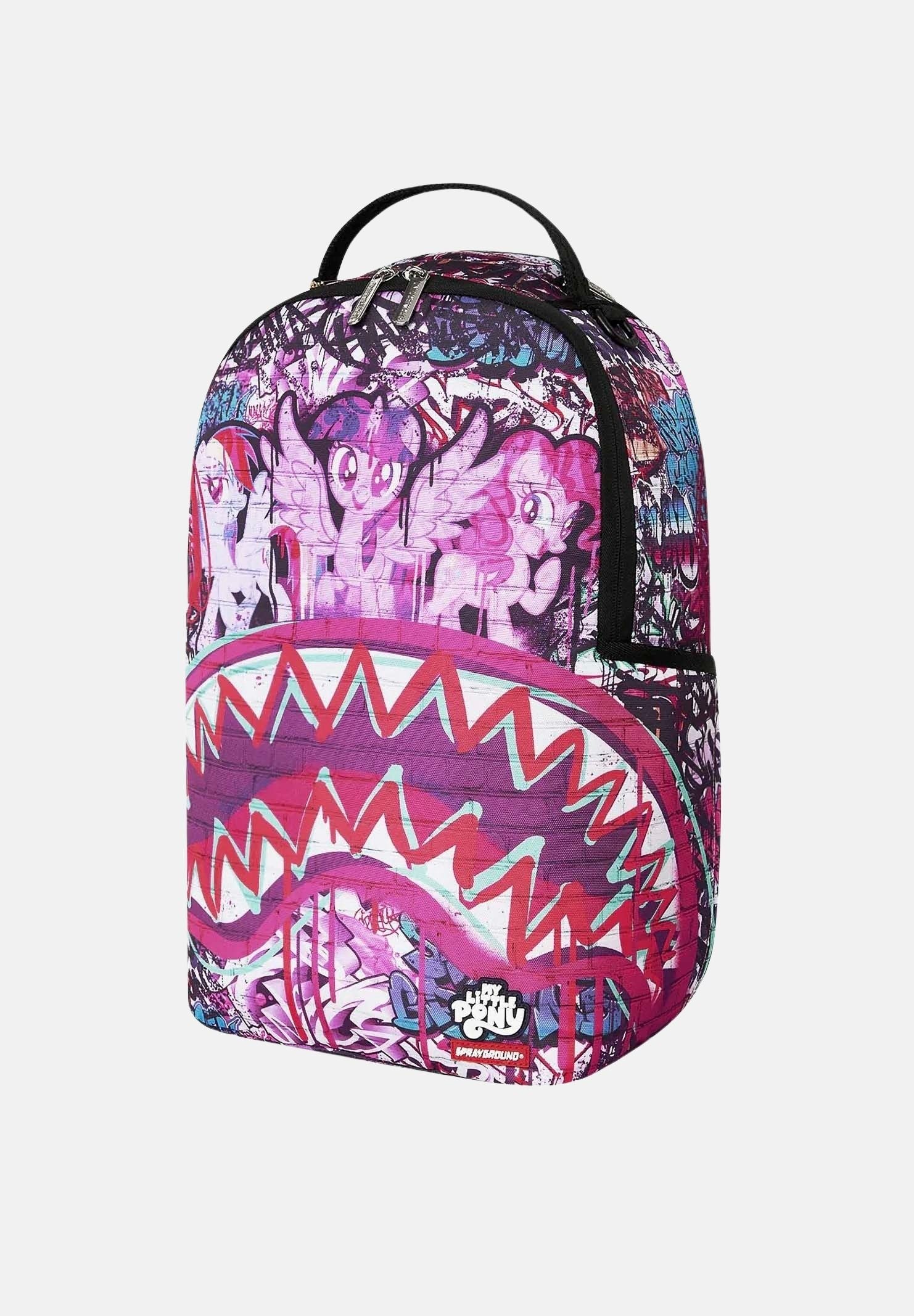 SPRAYGROUND Zaino MY LITTLE PONY GRAFF fucsia per uomo, donna e bambino con fantasia graffiti My Little Pony 910B9059NSZ . SPRAYGROUND