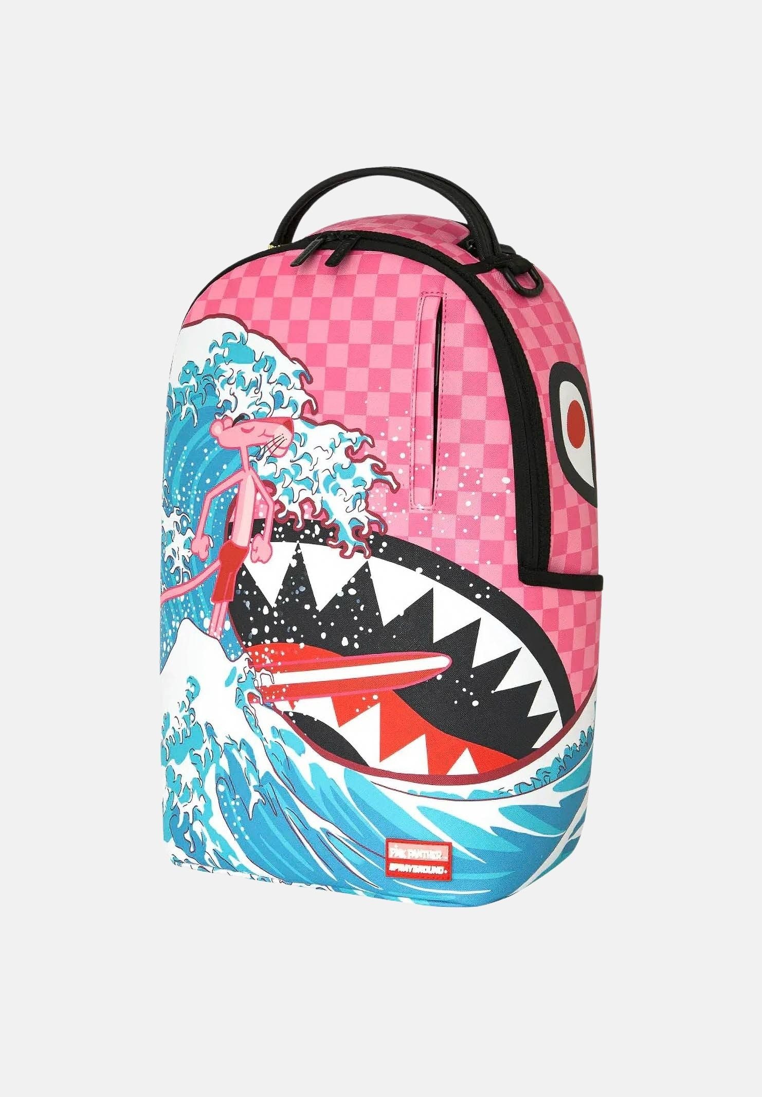 SPRAYGROUND Zaino PINK PANTHER SURF BACKPACK rosa per uomo, donna e bambino con grafica surf 910B9113NSZ . SPRAYGROUND