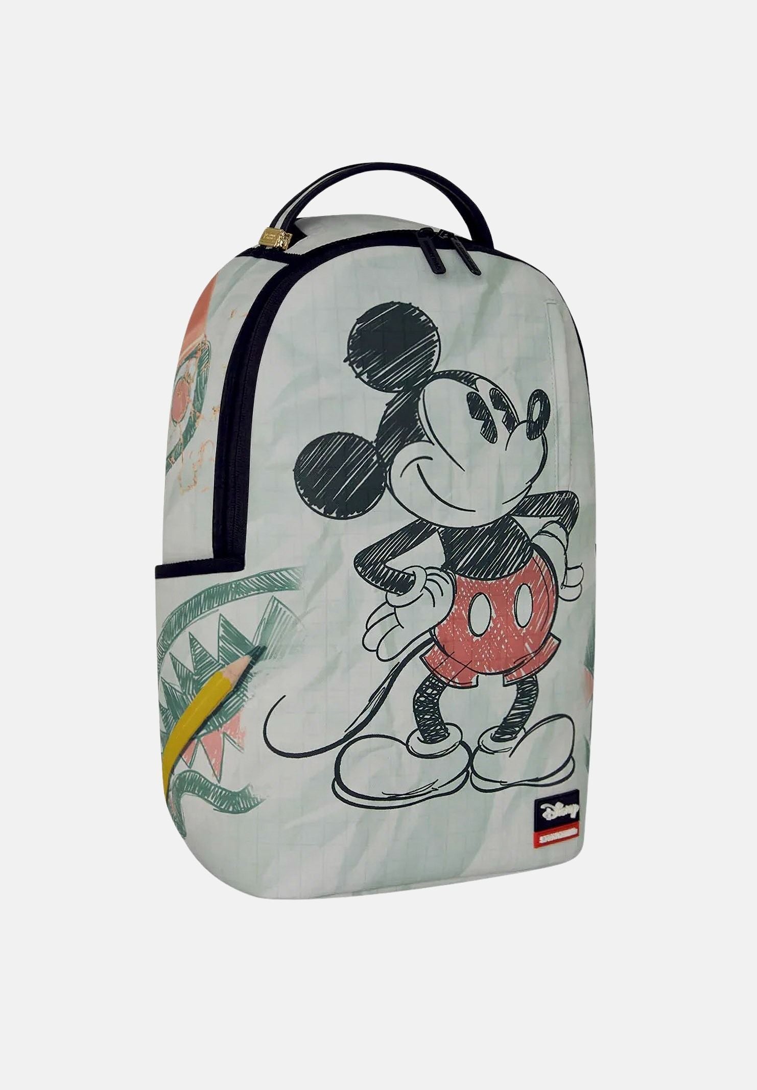 SPRAYGROUND Zaino DISNEY OLD SCHOOL MICKEY green-verde per uomo, donna e bambino con grafica sketch vintage 910B9128NSZ . SPRAYGROUND