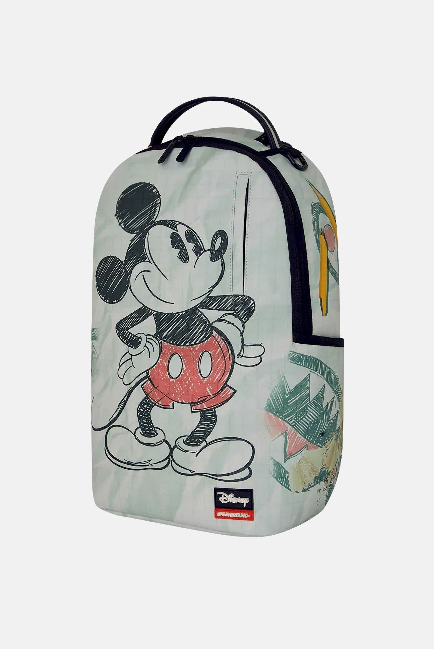SPRAYGROUND Zaino DISNEY OLD SCHOOL MICKEY green-verde per uomo, donna e bambino con grafica sketch vintage 910B9128NSZ . SPRAYGROUND