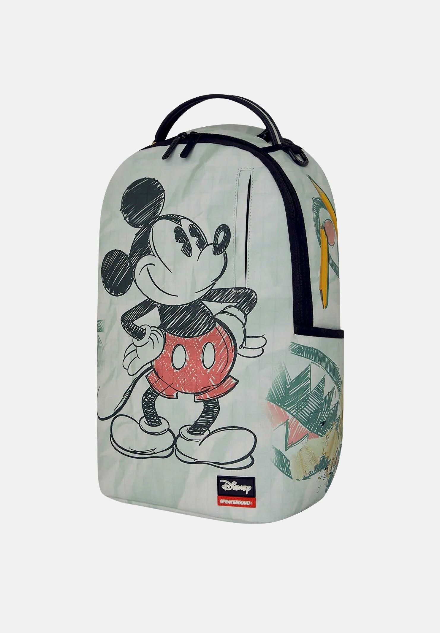 SPRAYGROUND Zaino DISNEY OLD SCHOOL MICKEY green-verde per uomo, donna e bambino con grafica sketch vintage 910B9128NSZ . SPRAYGROUND