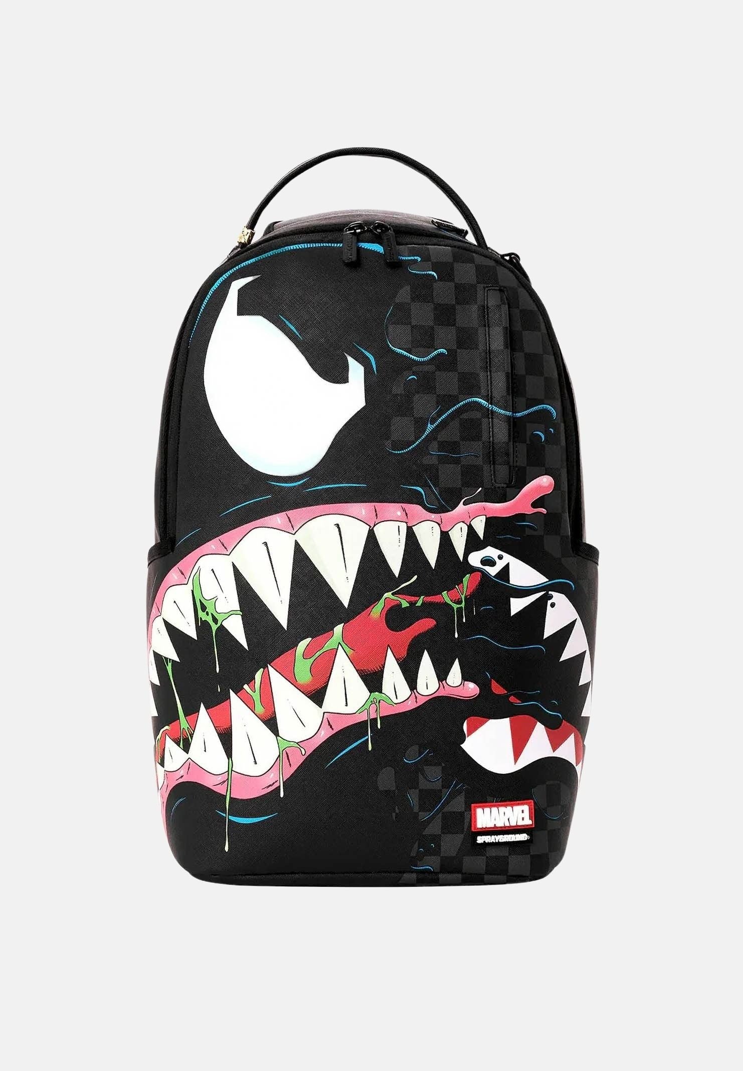 SPRAYGROUND Zaino MARVEL SPIDERMAN VENOM nero per uomo, donna e bambino con iconico motivo Shark Mouth 910B9143NSZ . SPRAYGROUND