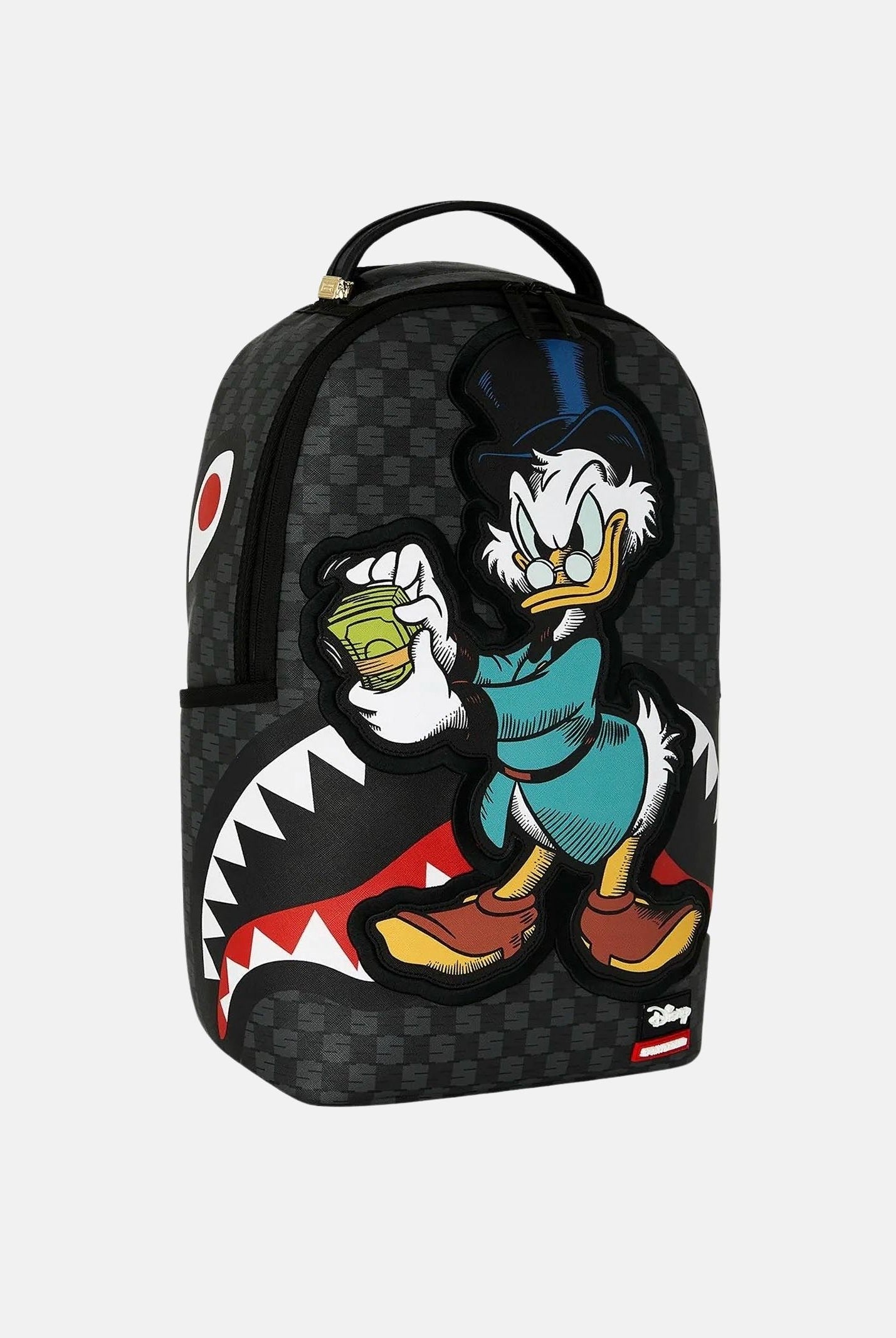 SPRAYGROUND Zaino DISNEY SCROOGE COUNTING MONEY nero per uomo, donna e bambino con motivo Shark Mouth. 910B9150NSZ . SPRAYGROUND
