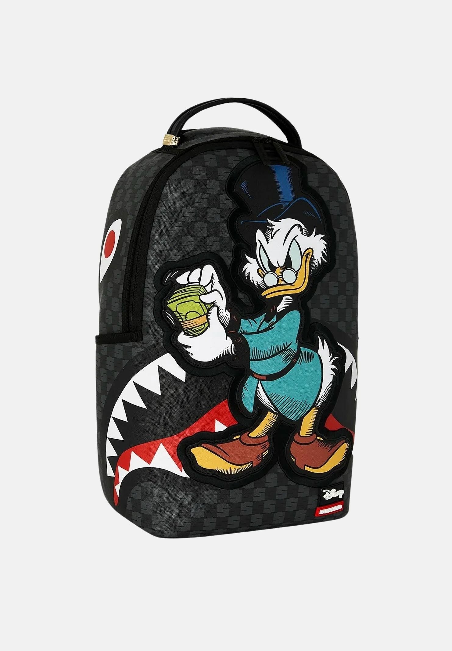 SPRAYGROUND Zaino DISNEY SCROOGE COUNTING MONEY nero per uomo, donna e bambino con motivo Shark Mouth. 910B9150NSZ . SPRAYGROUND