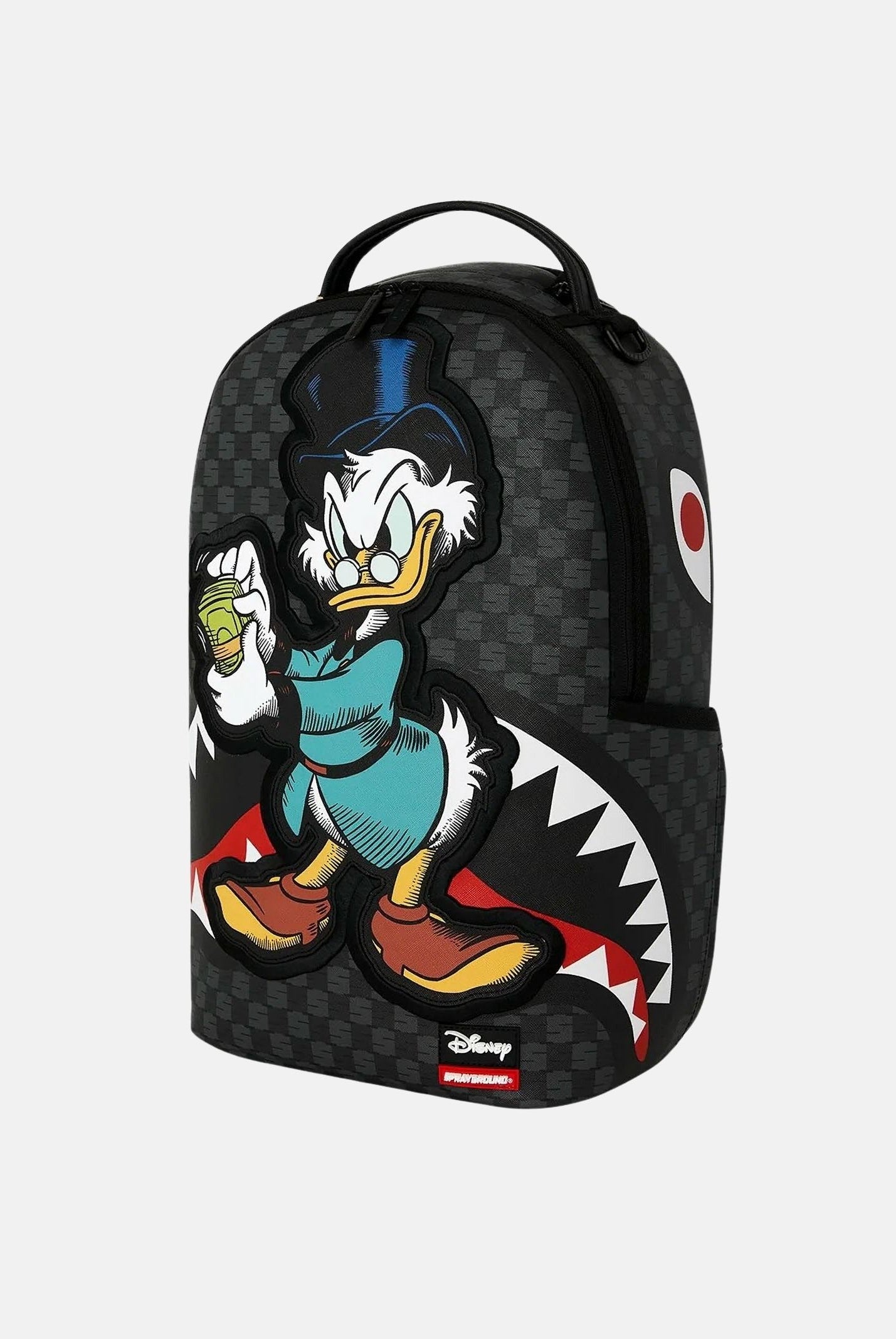 SPRAYGROUND Zaino DISNEY SCROOGE COUNTING MONEY nero per uomo, donna e bambino con motivo Shark Mouth. 910B9150NSZ . SPRAYGROUND