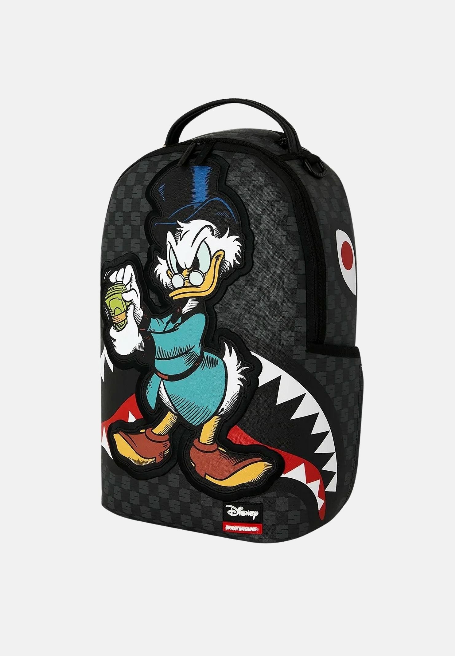SPRAYGROUND Zaino DISNEY SCROOGE COUNTING MONEY nero per uomo, donna e bambino con motivo Shark Mouth. 910B9150NSZ . SPRAYGROUND