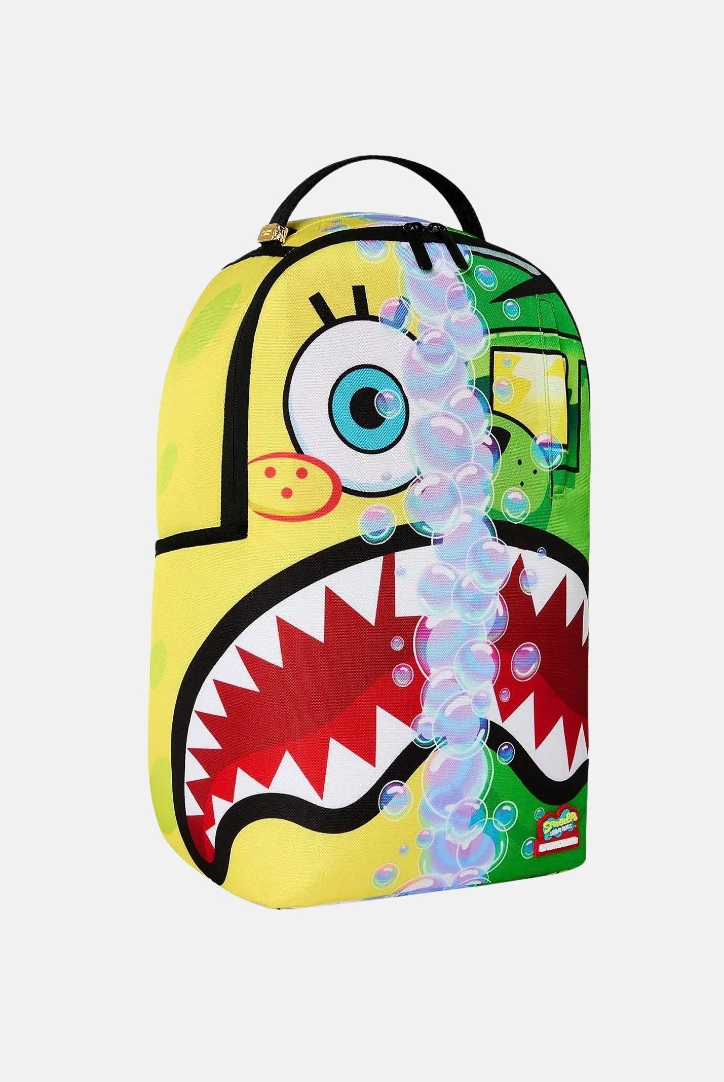 SPRAYGROUND Zaino SPONGEBOB AND MONEYBEAR multicolor per uomo, donna e bambino con motivo Shark Mouth. 910B9153NSZ . SPRAYGROUND