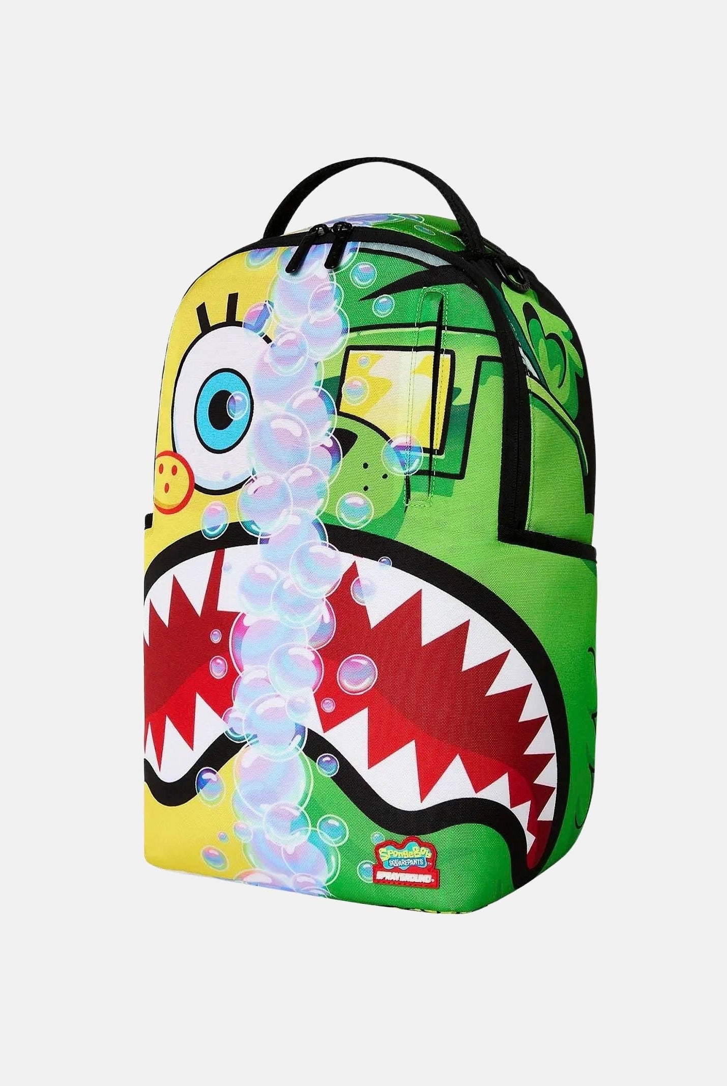 SPRAYGROUND Zaino SPONGEBOB AND MONEYBEAR multicolor per uomo, donna e bambino con motivo Shark Mouth. 910B9153NSZ . SPRAYGROUND
