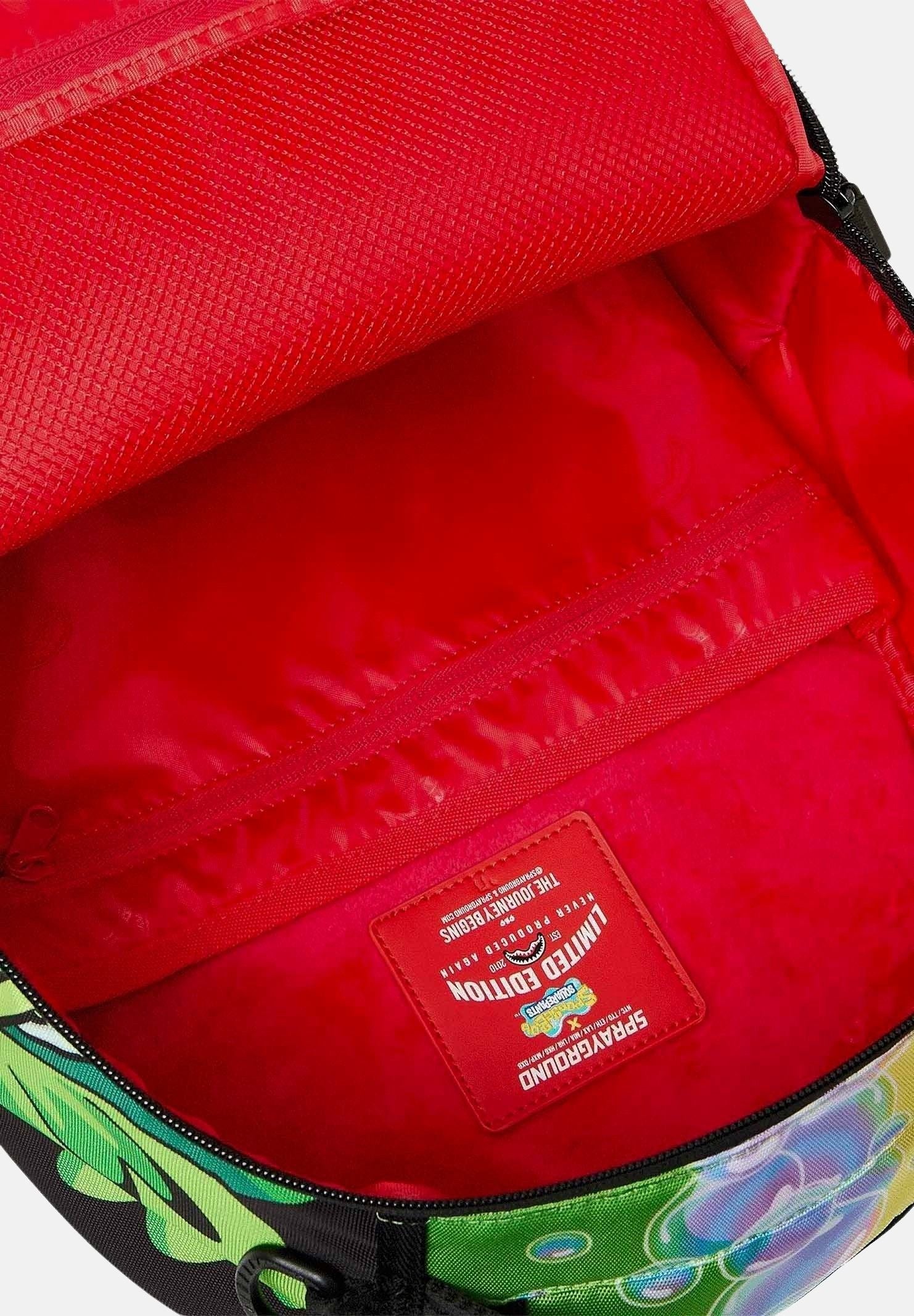 SPRAYGROUND Zaino SPONGEBOB AND MONEYBEAR multicolor per uomo, donna e bambino con motivo Shark Mouth. 910B9153NSZ . SPRAYGROUND