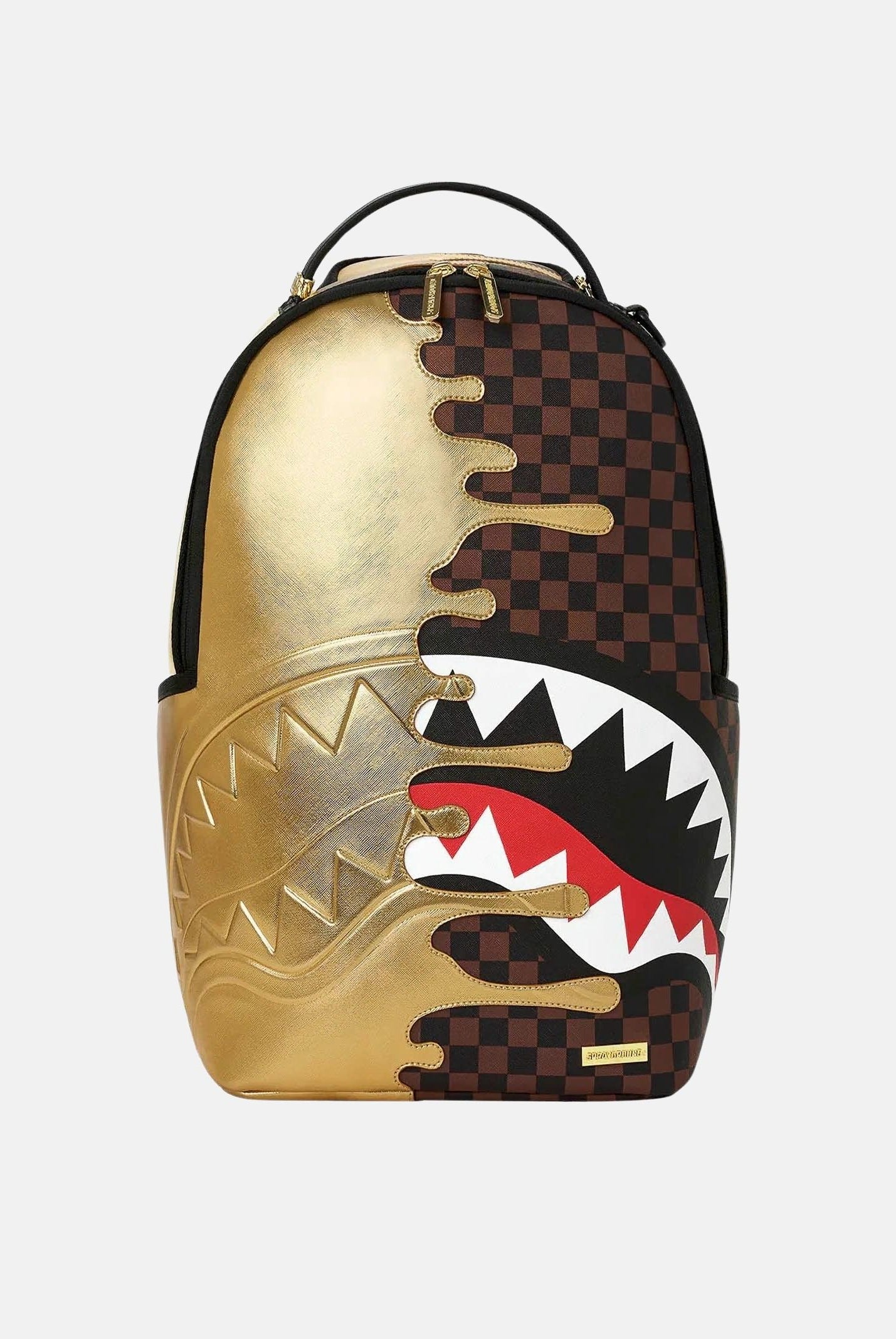 SPRAYGROUND Zaino SHARKS IN PARIS Gold oro per uomo, donna e bambino con finitura metallizzata 910B9250NSZ . SPRAYGROUND
