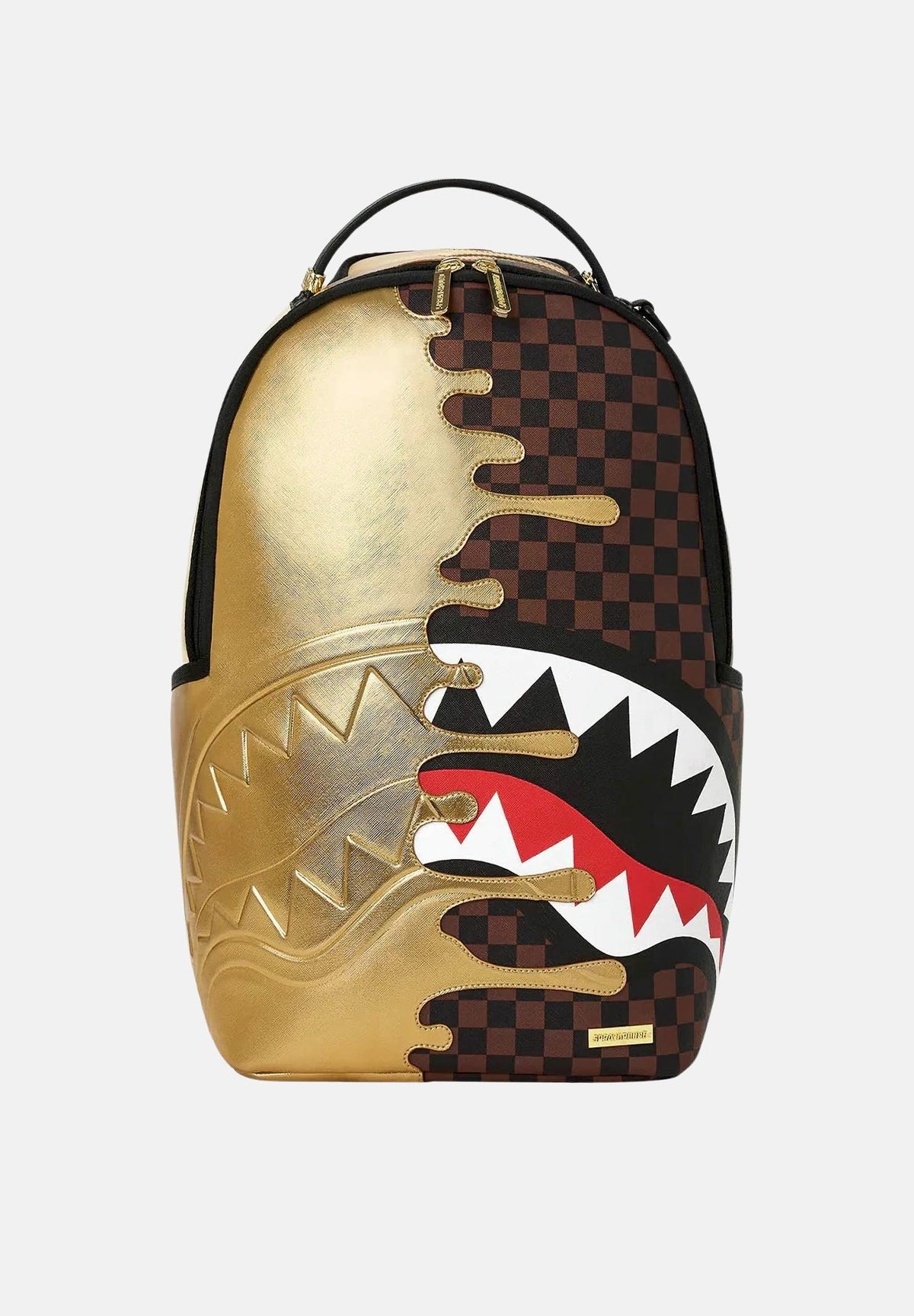 SPRAYGROUND Zaino SHARKS IN PARIS Gold oro per uomo, donna e bambino con finitura metallizzata 910B9250NSZ . SPRAYGROUND
