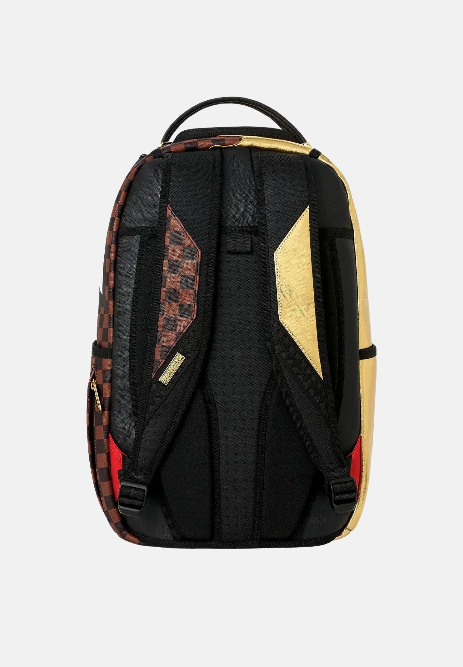 SPRAYGROUND Zaino SHARKS IN PARIS Gold oro per uomo, donna e bambino con finitura metallizzata 910B9250NSZ . SPRAYGROUND