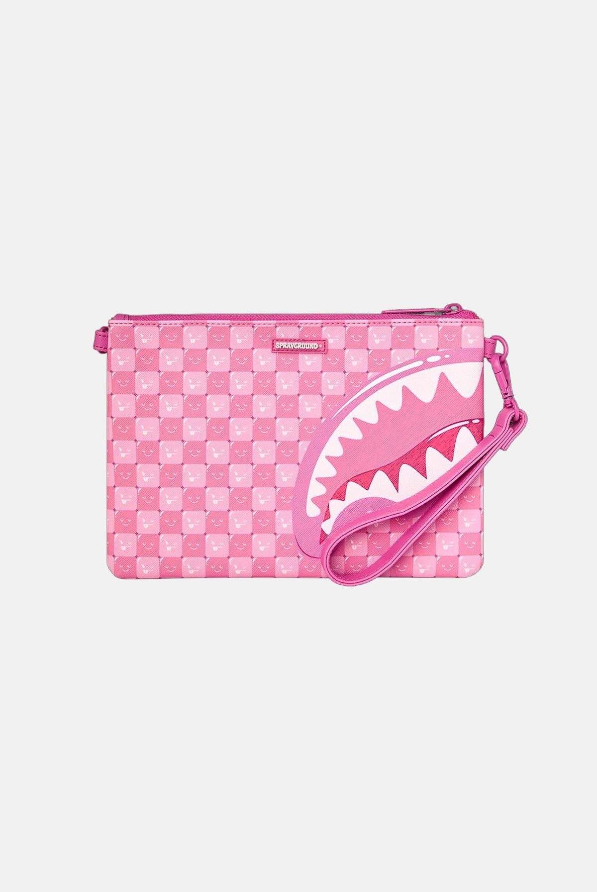 SPRAYGROUND Pochette PINK CROSSBODY rosa per uomo, donna e bambino con motivo a scacchiera e cinturino regolabile. 910B9321NSZ . SPRAYGROUND