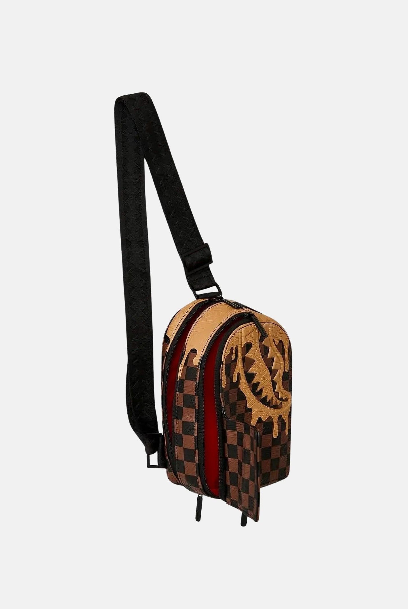 SPRAYGROUND Borsa a tracolla HENNY MELT CROSSOVER CLUTCH marrone e nero, per uomo, donna e bambino 910B9366NSZ . SPRAYGROUND