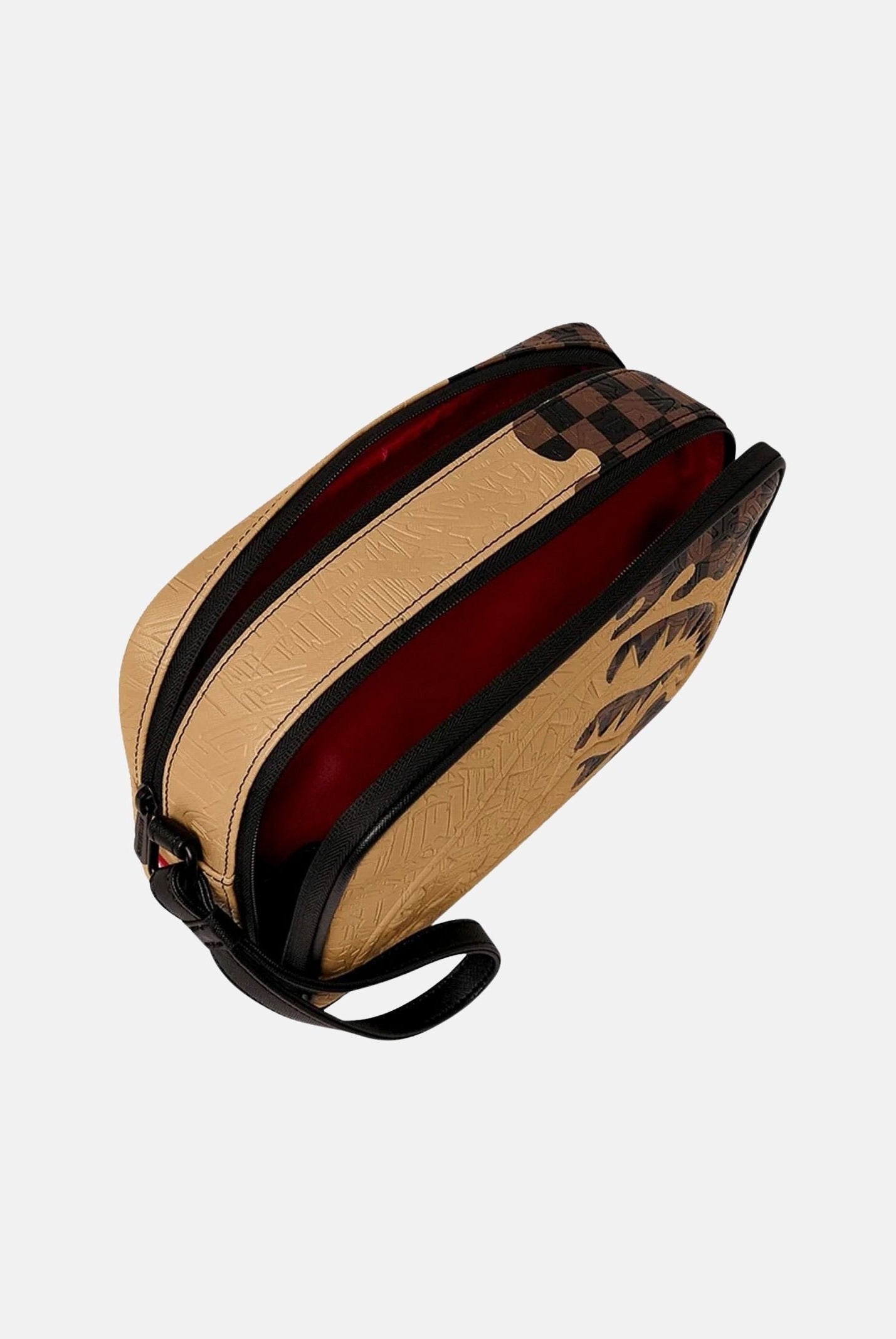 SPRAYGROUND Pochette crossbody SHARK CHECK marrone e nero, per uomo, donna e bambino 910B9370NSZ . SPRAYGROUND