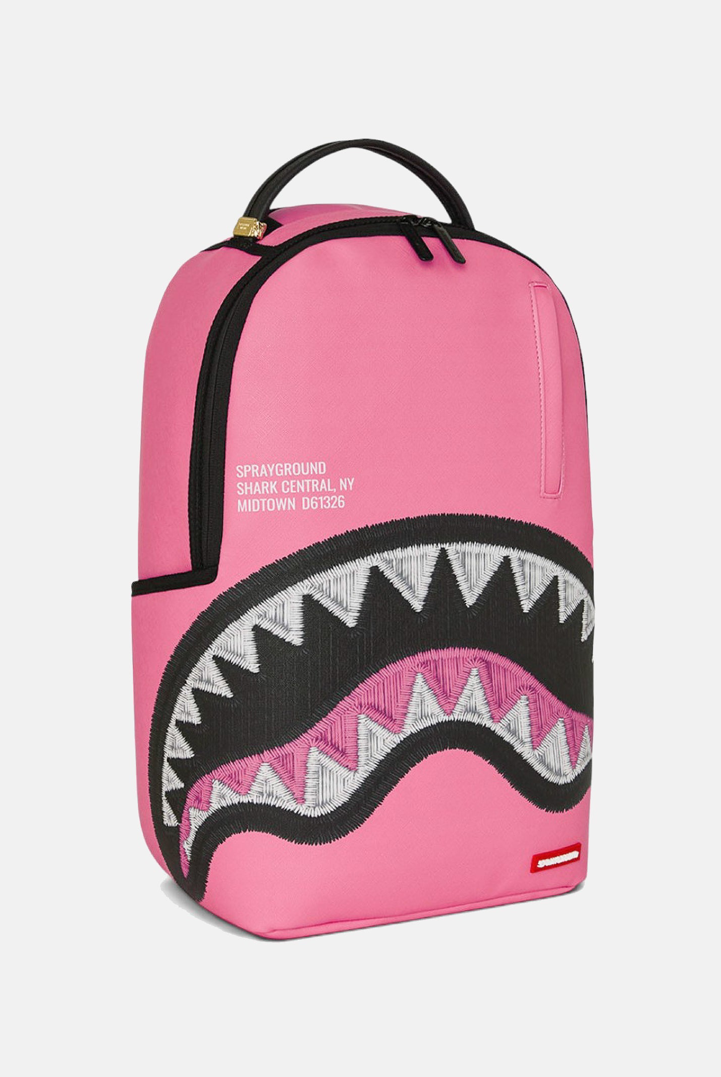 SPRAYGROUND Zaino SHARK CENTRAL PINK EMBROIDERED SHARK BACKPACK Pink, rosa, per uomo, donna e bambino 910B9630NSZ . SPRAYGROUND