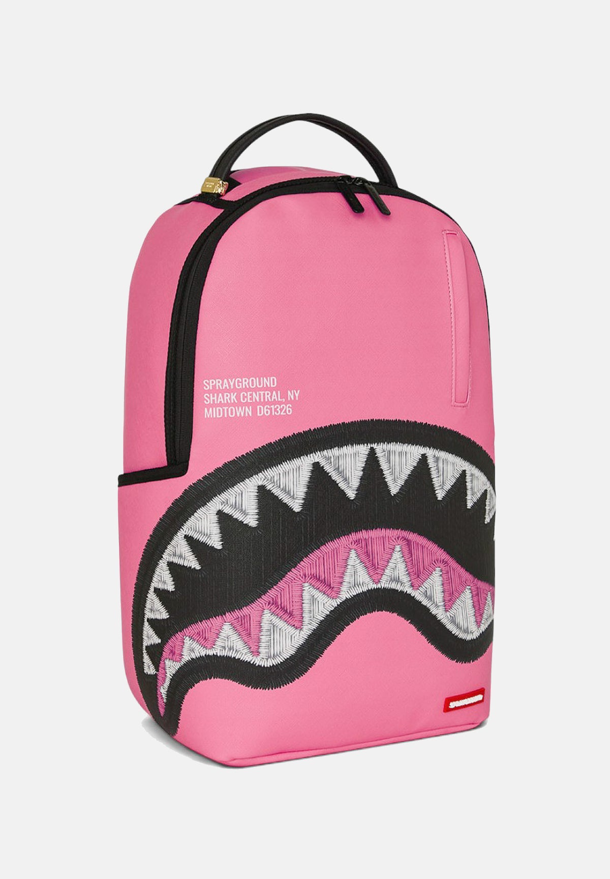 SPRAYGROUND Zaino SHARK CENTRAL PINK EMBROIDERED SHARK BACKPACK Pink, rosa, per uomo, donna e bambino 910B9630NSZ . SPRAYGROUND