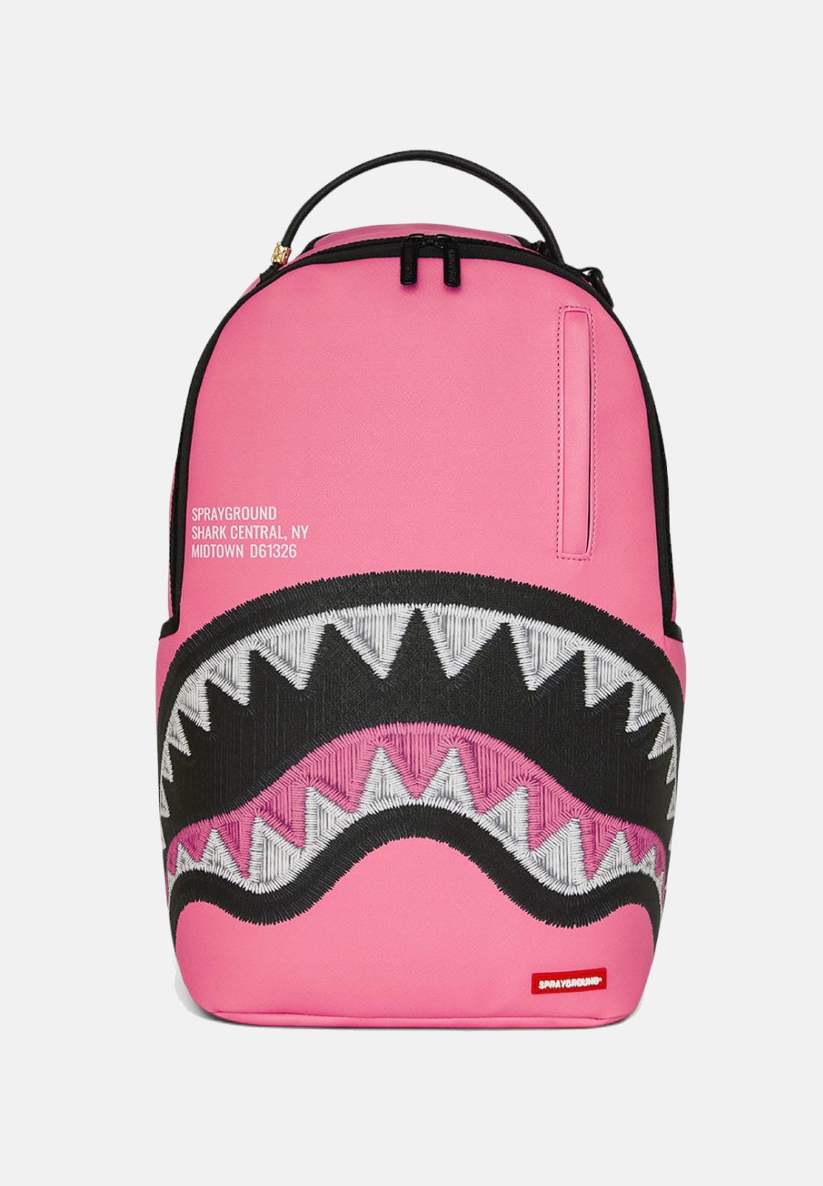 SPRAYGROUND Zaino SHARK CENTRAL PINK EMBROIDERED SHARK BACKPACK Pink, rosa, per uomo, donna e bambino 910B9630NSZ . SPRAYGROUND