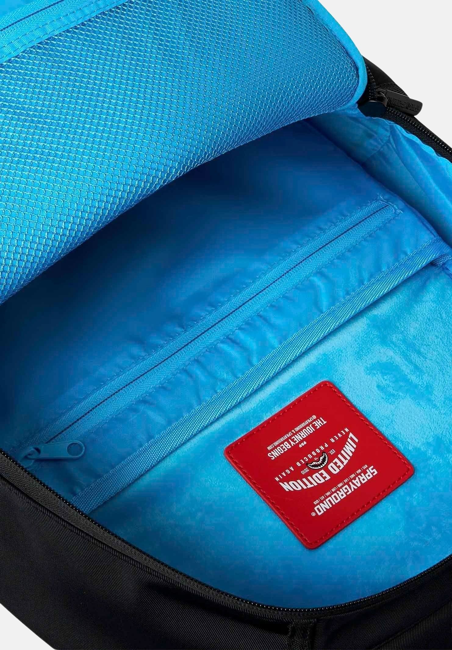 SPRAYGROUND Zaino SHARK CENTRAL LIGHT nero per uomo, donna e bambino con motivo Shark Mouth 910B9637NSZ . SPRAYGROUND