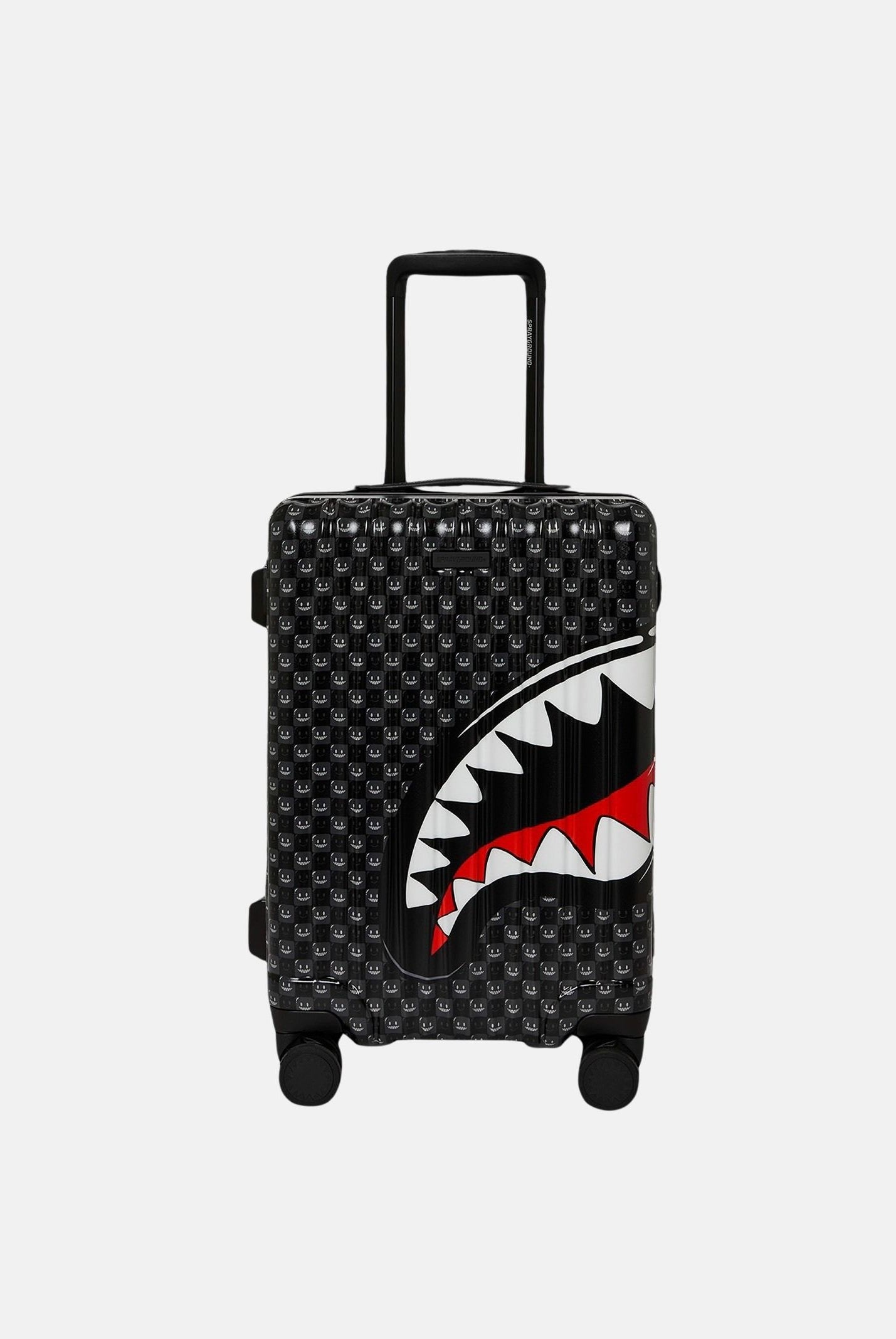 SPRAYGROUND Trolley SHARK MOUTH nero per uomo, donna e bambino con logo iconico del brand 910CL328NSZ . SPRAYGROUND