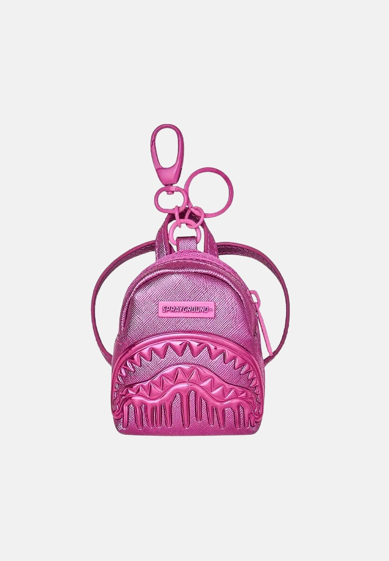 SPRAYGROUND Portachiavi METALLIC PINK METALLIC DRIP rosa per uomo, donna e bambino con dripping tono su tono. 910K9525NSZ . SPRAYGROUND