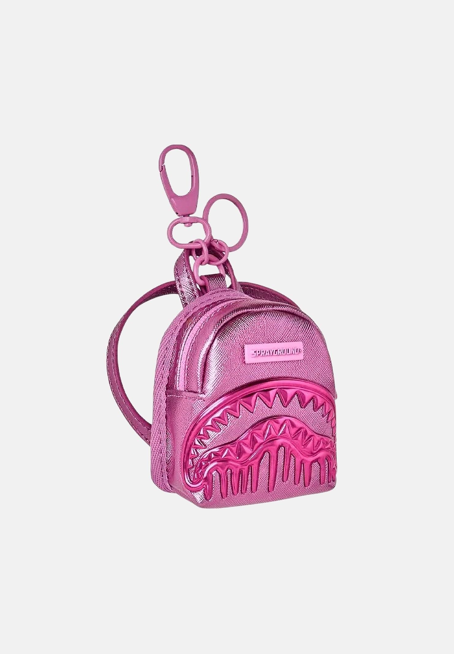 SPRAYGROUND Portachiavi METALLIC PINK METALLIC DRIP rosa per uomo, donna e bambino con dripping tono su tono. 910K9525NSZ . SPRAYGROUND