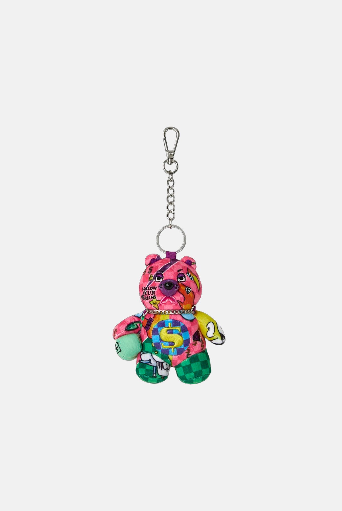 SPRAYGROUND Portachiavi WILD BEAR multicolor per uomo, donna e bambino con moschettone in metallo e dettagli tridimensionali. 910K9592NSZ . SPRAYGROUND