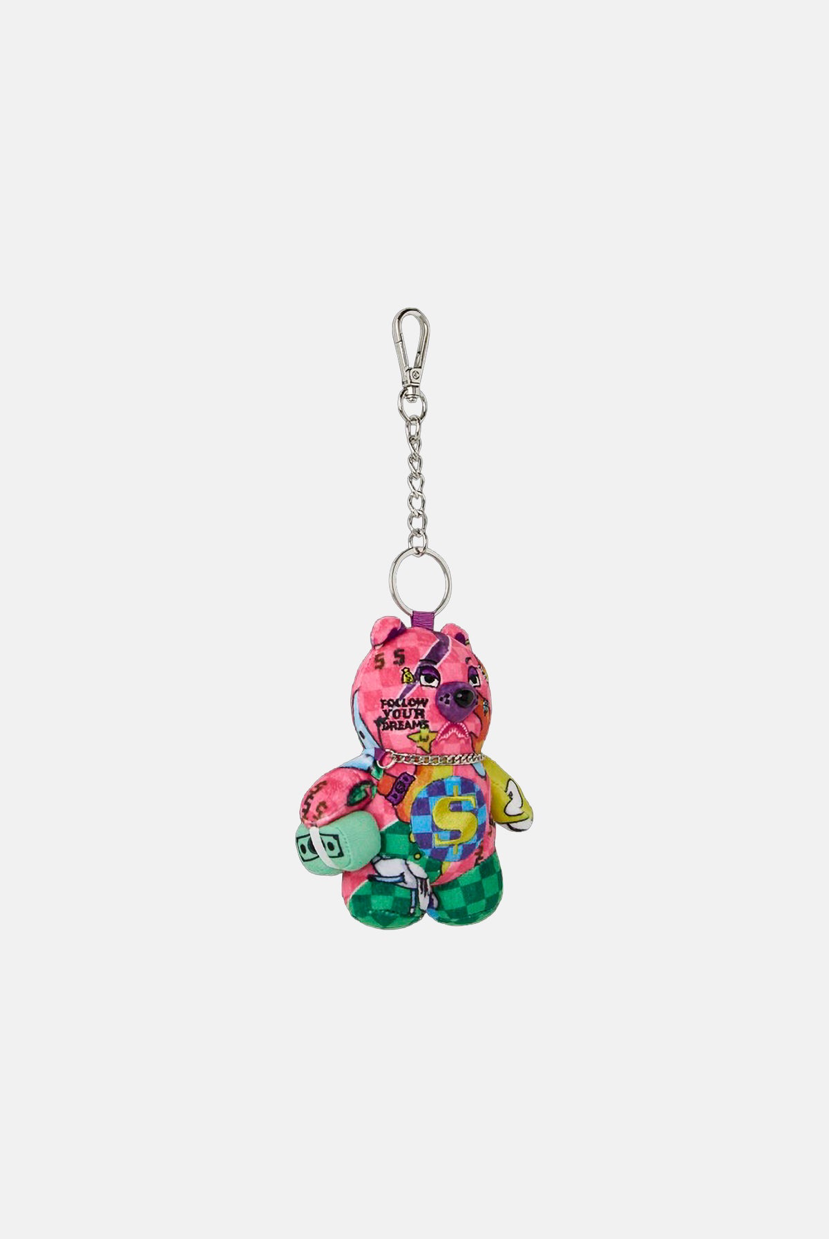 SPRAYGROUND Portachiavi WILD BEAR multicolor per uomo, donna e bambino con moschettone in metallo e dettagli tridimensionali. 910K9592NSZ . SPRAYGROUND