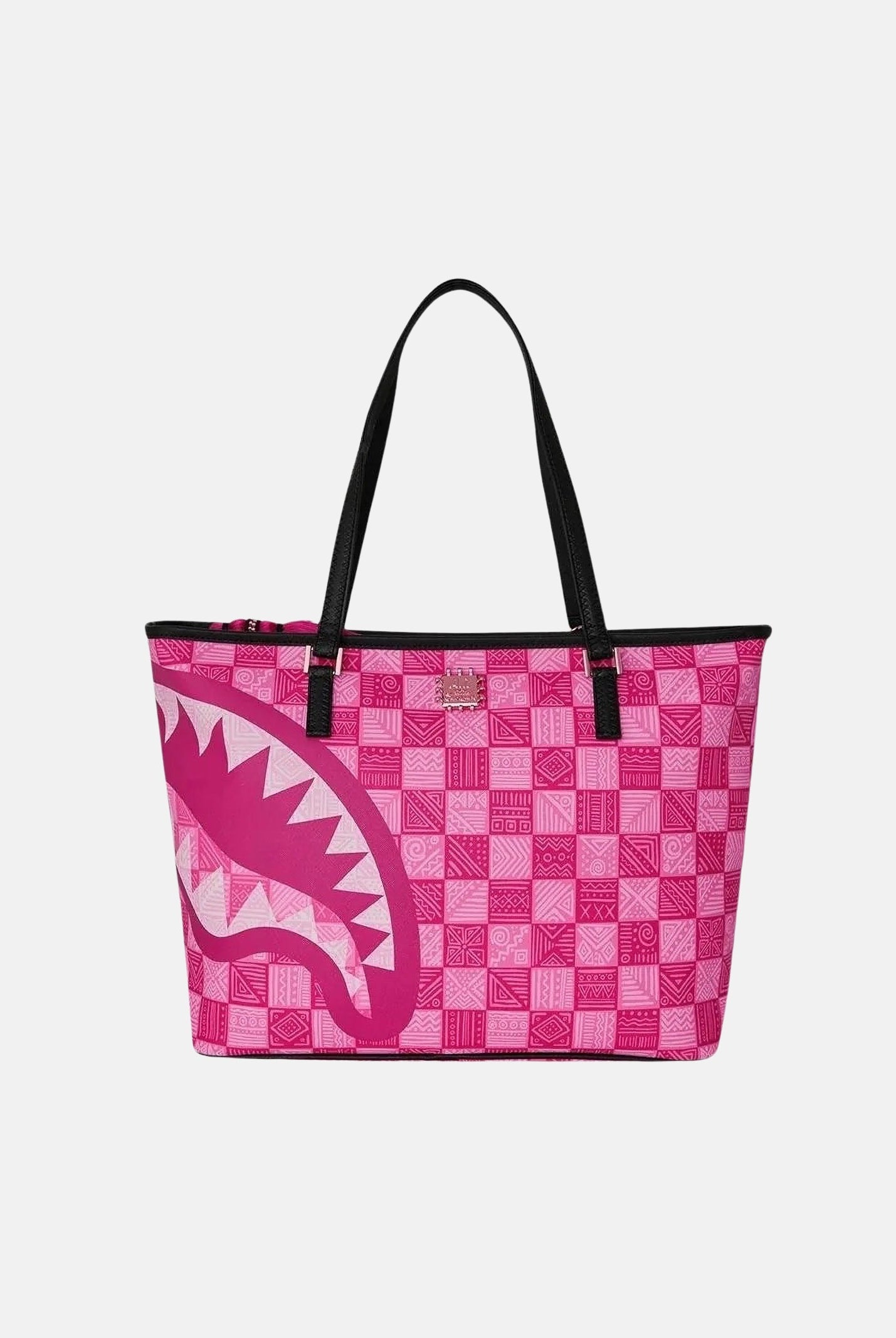 SPRAYGROUND Borsa a spalla TOTE SHARK rosa per donna e bambina con manici a spalla e fantasia geometrica. 910T9413NSZ . SPRAYGROUND