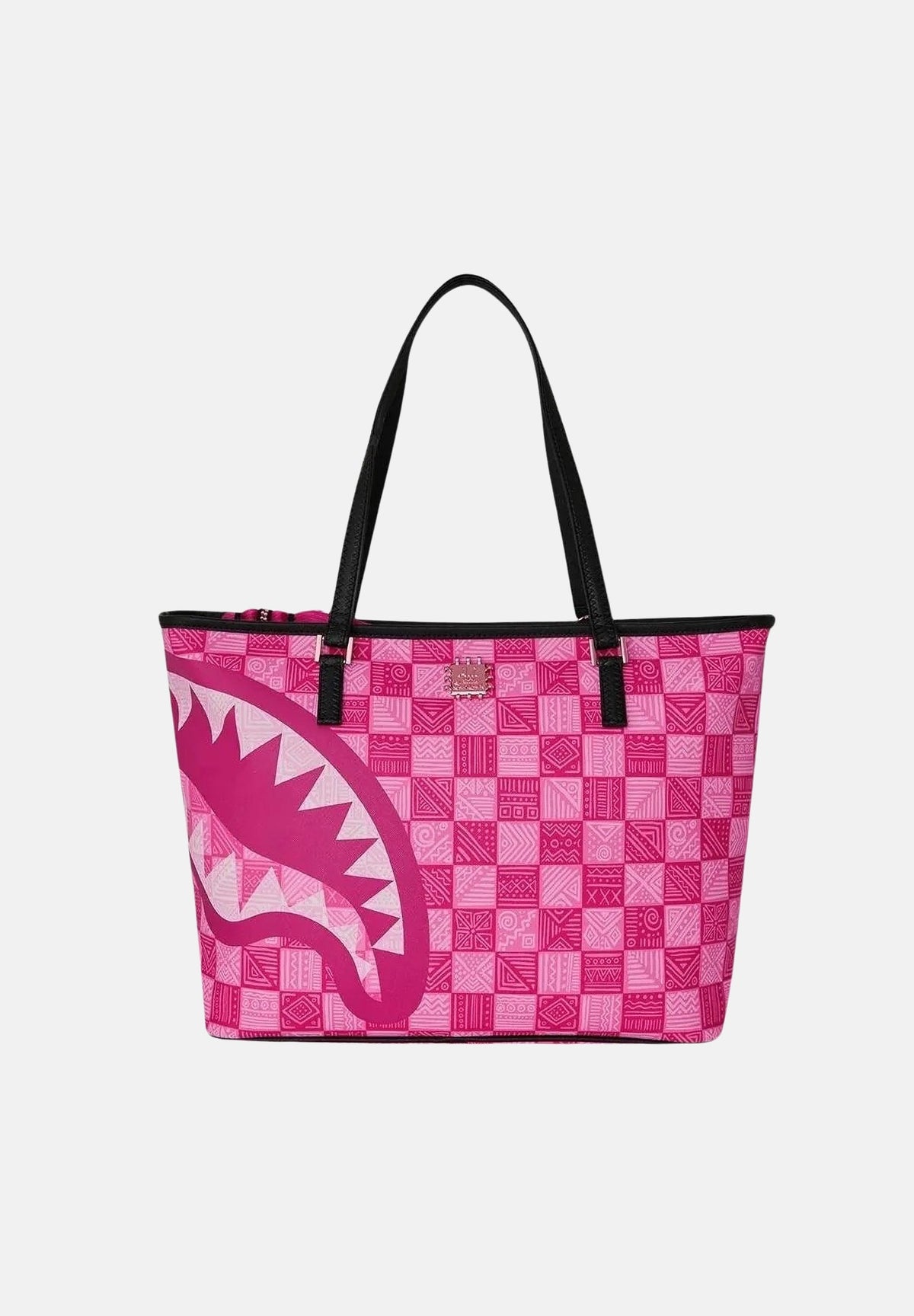 SPRAYGROUND Borsa a spalla TOTE SHARK rosa per donna e bambina con manici a spalla e fantasia geometrica. 910T9413NSZ . SPRAYGROUND