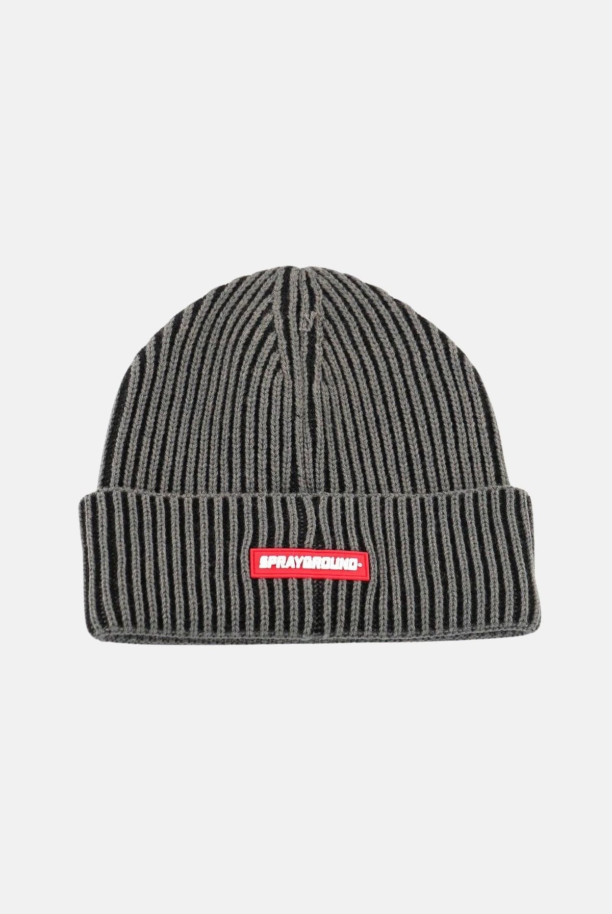 SPRAYGROUND Cappello di lana BEANIE grigio per uomo e donna con logo ricamato frontale. SP15050GREY . SPRAYGROUND