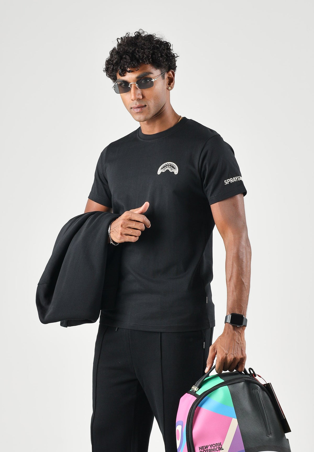 SPRAYGROUND T-shirt manica corta PURE REGULAR nero per uomo e donna SP962BLK . SPRAYGROUND