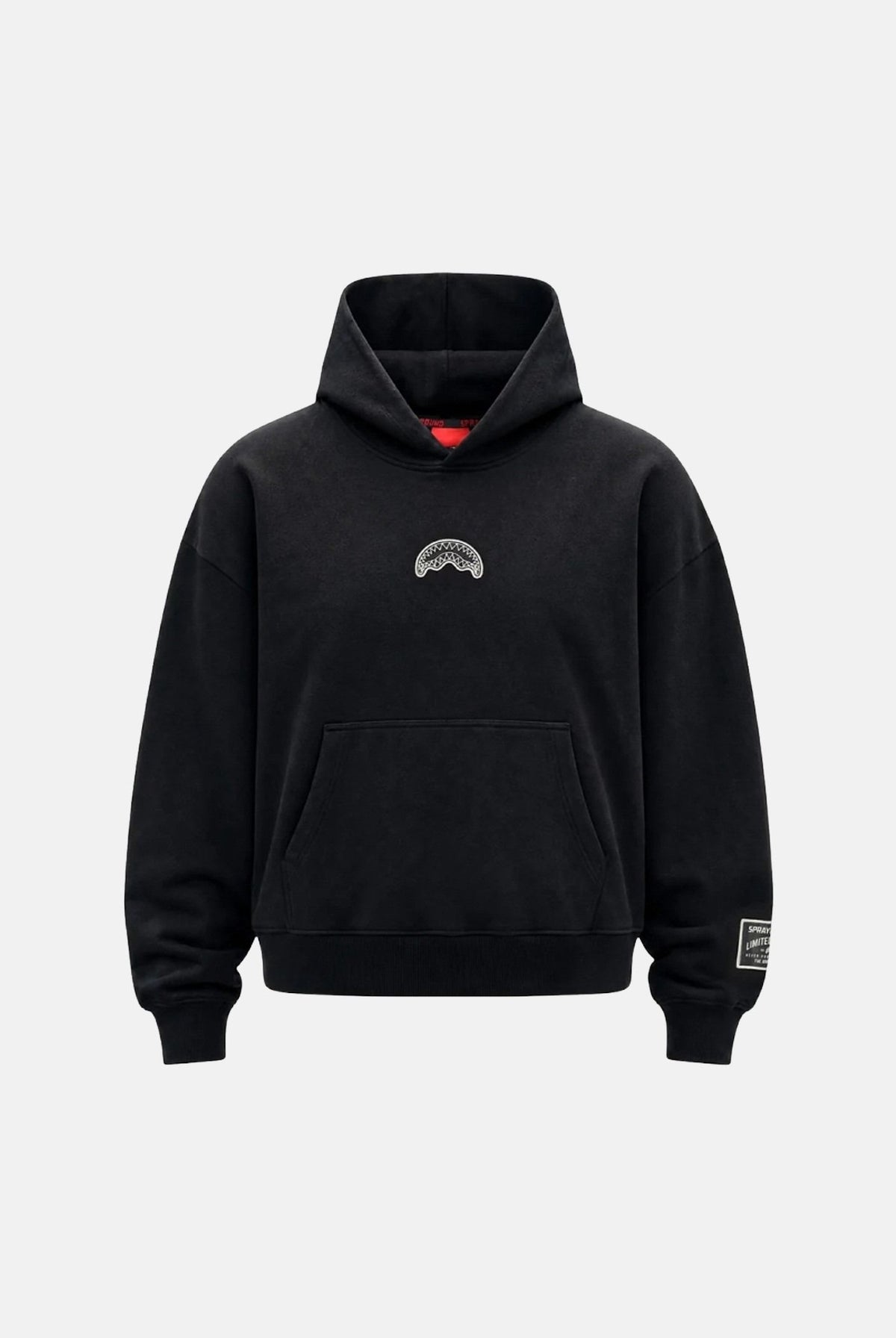 SPRAYGROUND Felpa con cappuccio nero per uomo e donna con minimalista dettaglio grafico sul petto. SP965BLK . SPRAYGROUND