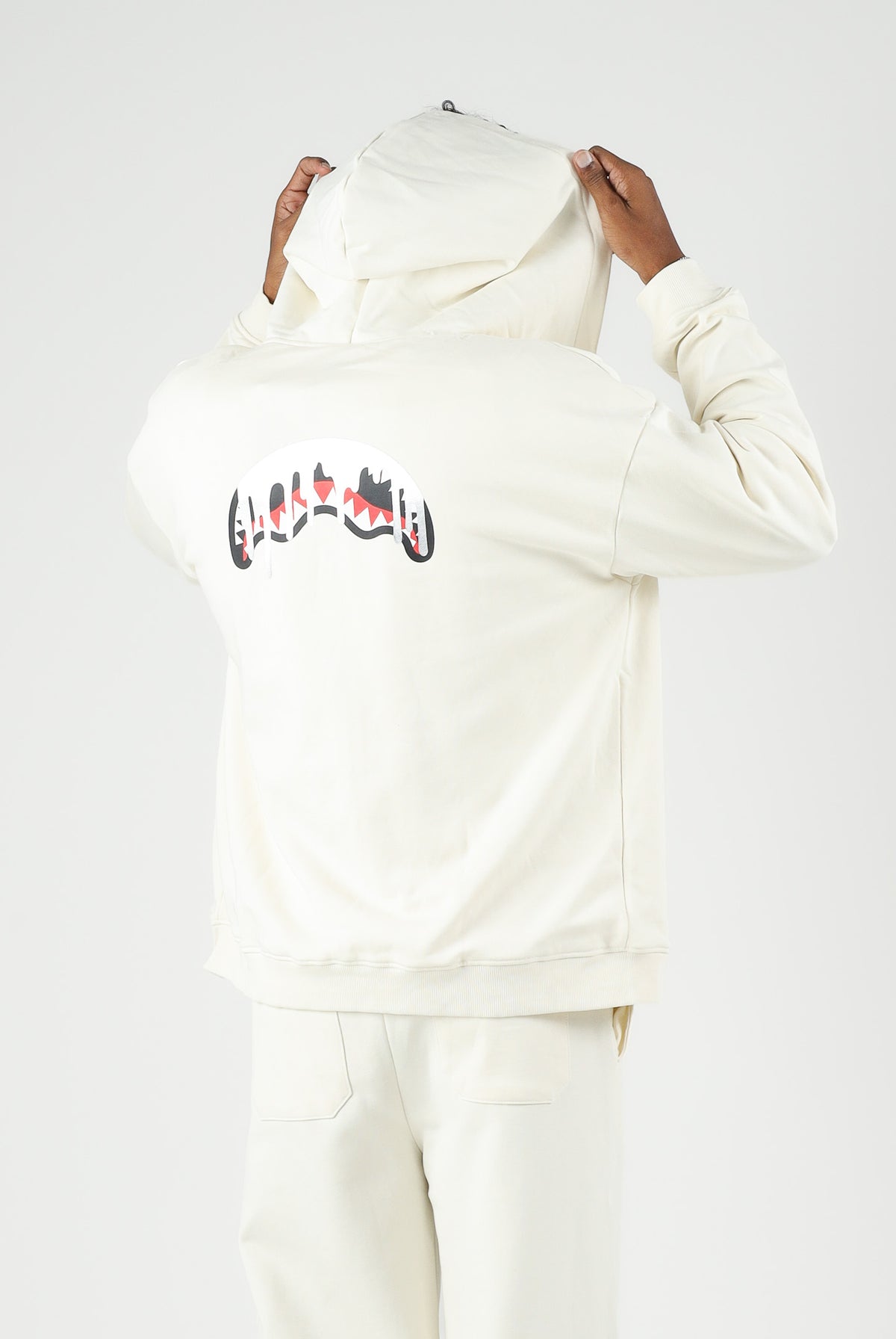 SPRAYGROUND Felpa con zip panna per uomo e donna con cappuccio e tasche laterali. SP997GIVO . SPRAYGROUND