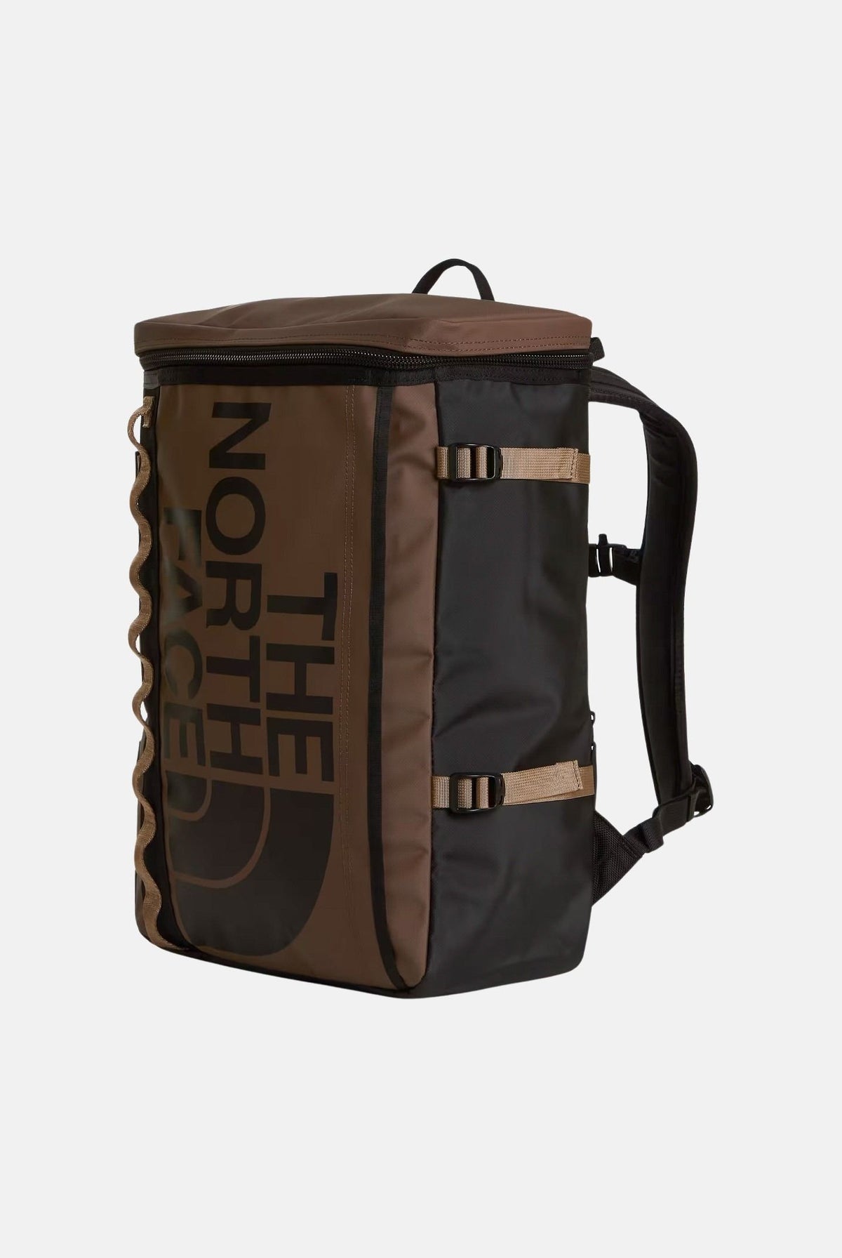 THE NORTH FACE Zaino BASE CAMP FUSE BOX marrone e nero per uomo e donna con struttura squadrata NF0A3KVRXE71 . THE NORTH FACE