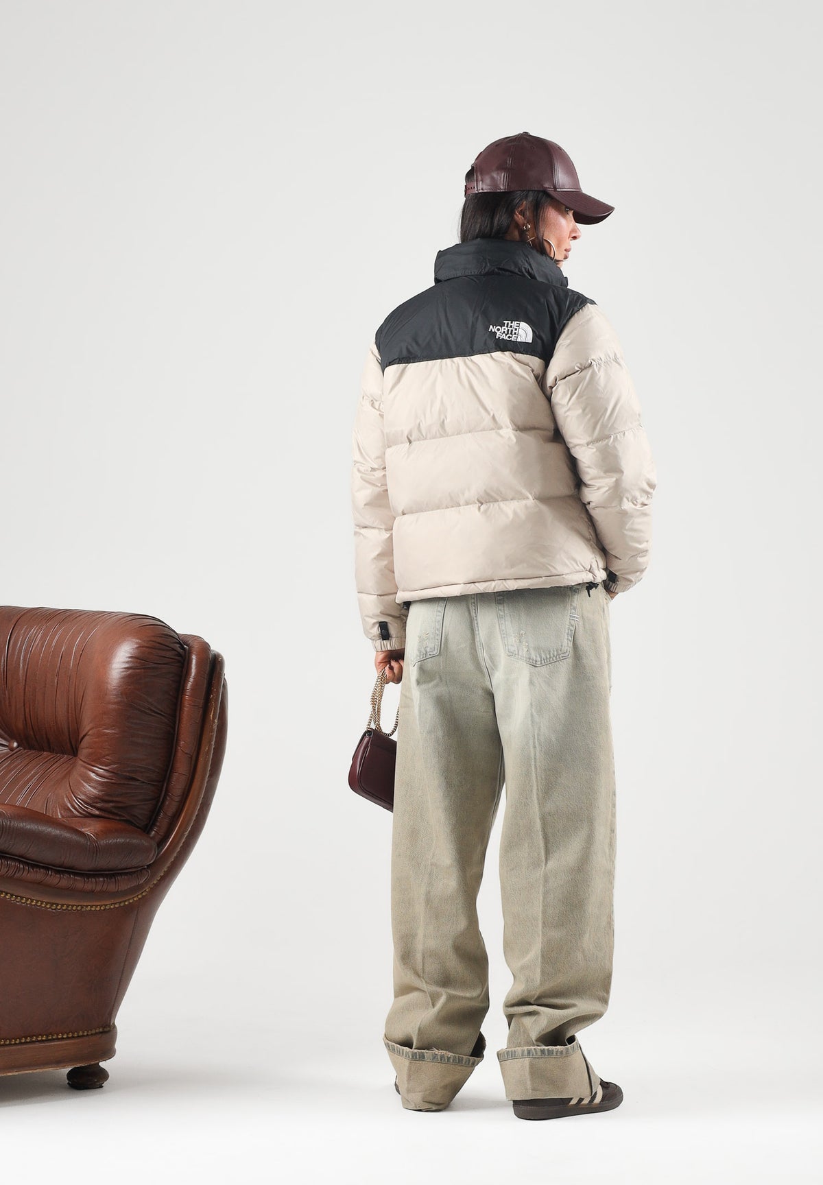 THE NORTH FACE Piumino 1996 RETRO NUPTSE beige-tortora da donna NF0A3XEOPC71 . THE NORTH FACE