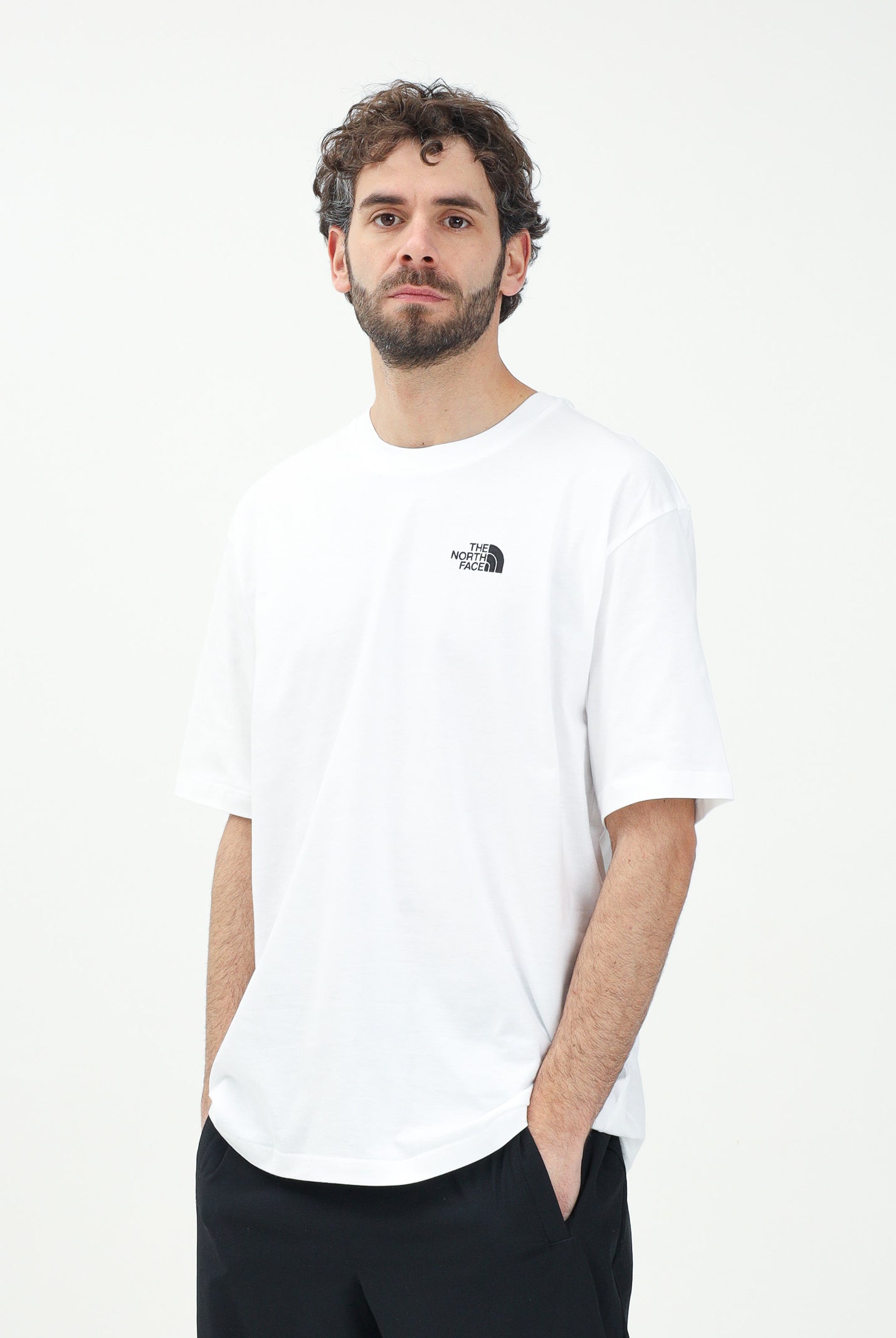 THE NORTH FACE T-shirt a manica corta Simple Dome bianca da uomo NF0A87NRFN41 . THE NORTH FACE