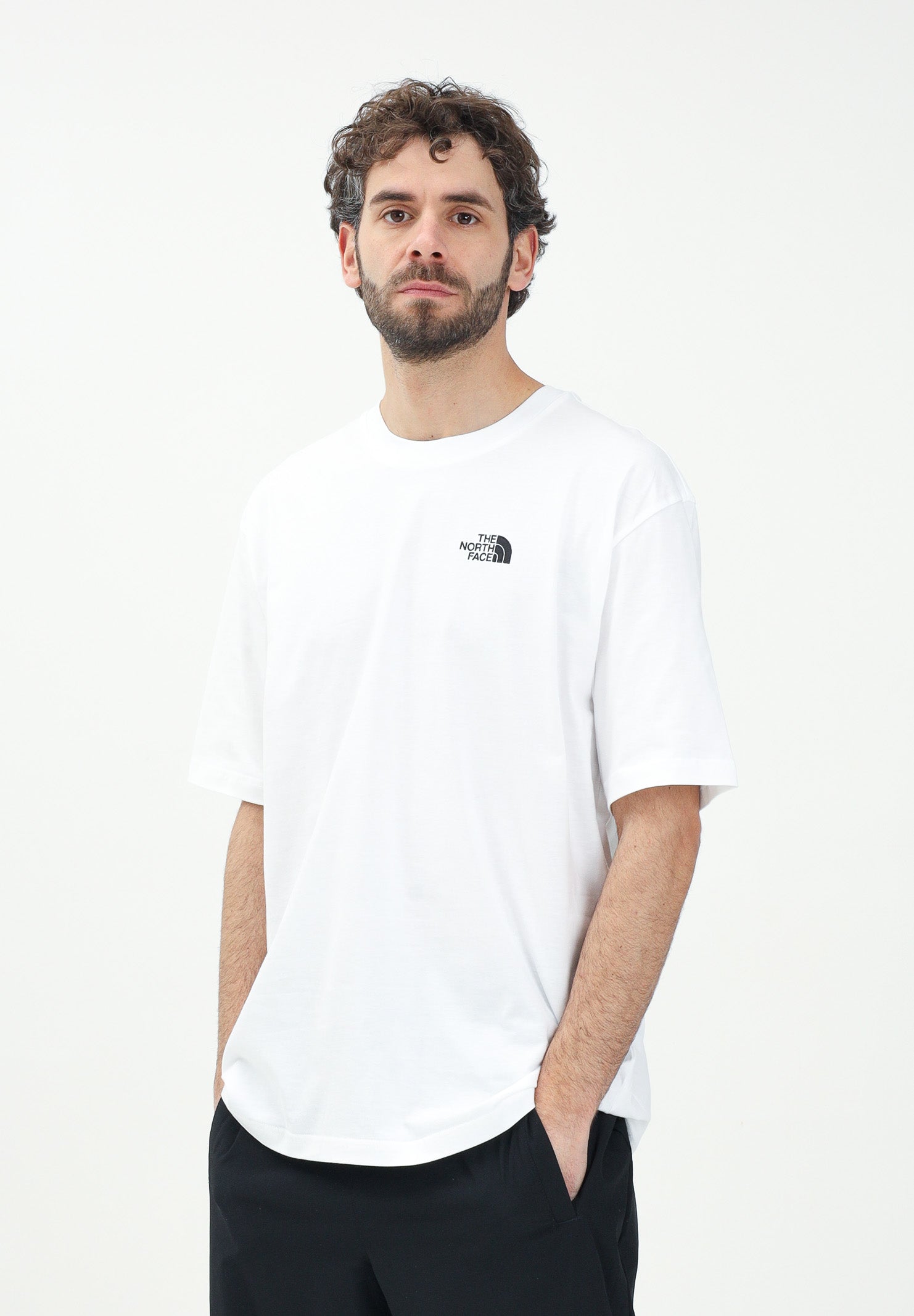 THE NORTH FACE T-shirt a manica corta Simple Dome bianca da uomo NF0A87NRFN41 . THE NORTH FACE