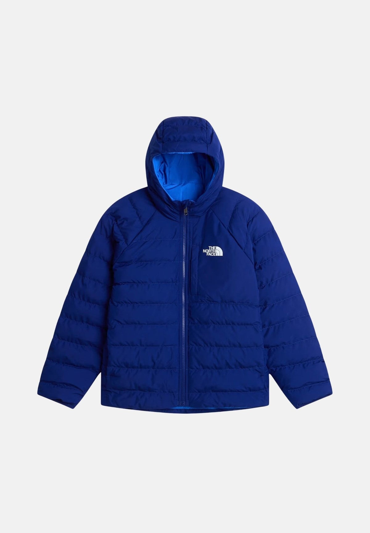 THE NORTH FACE Piumino REVERSIBLE PERRITO HOODED blu acceso per bambino con mini logo NF0A88TWNLV1 . THE NORTH FACE