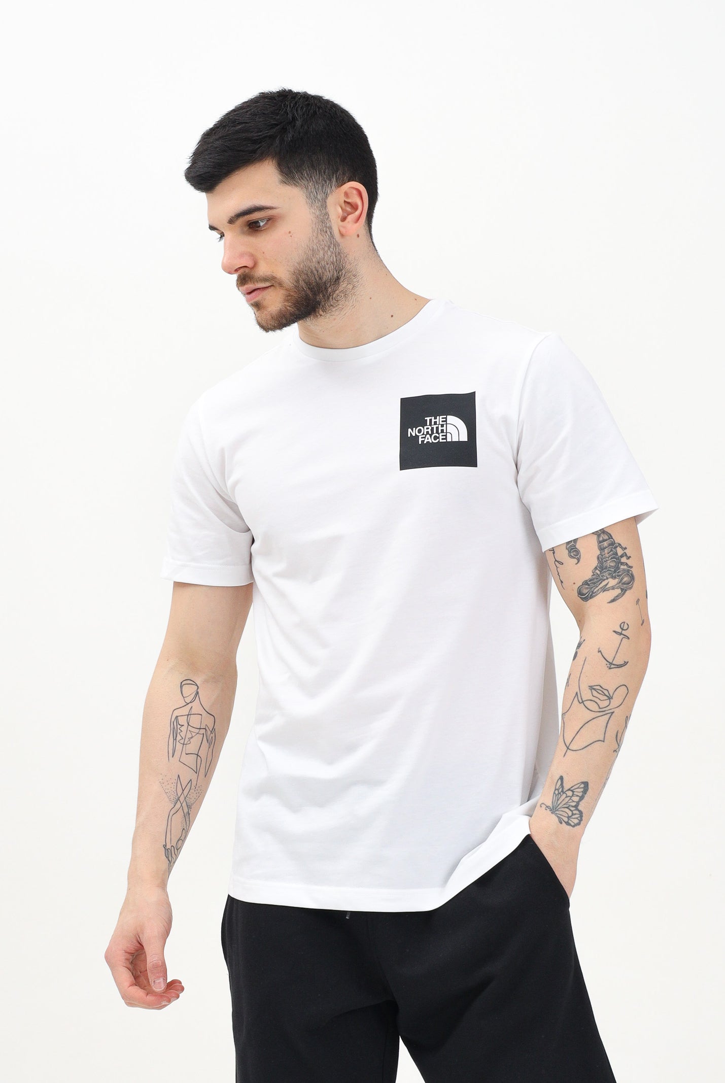 THE NORTH FACE T-shirt a manica corta Fine bianca da uomo NF0A8A6MFN41 . THE NORTH FACE