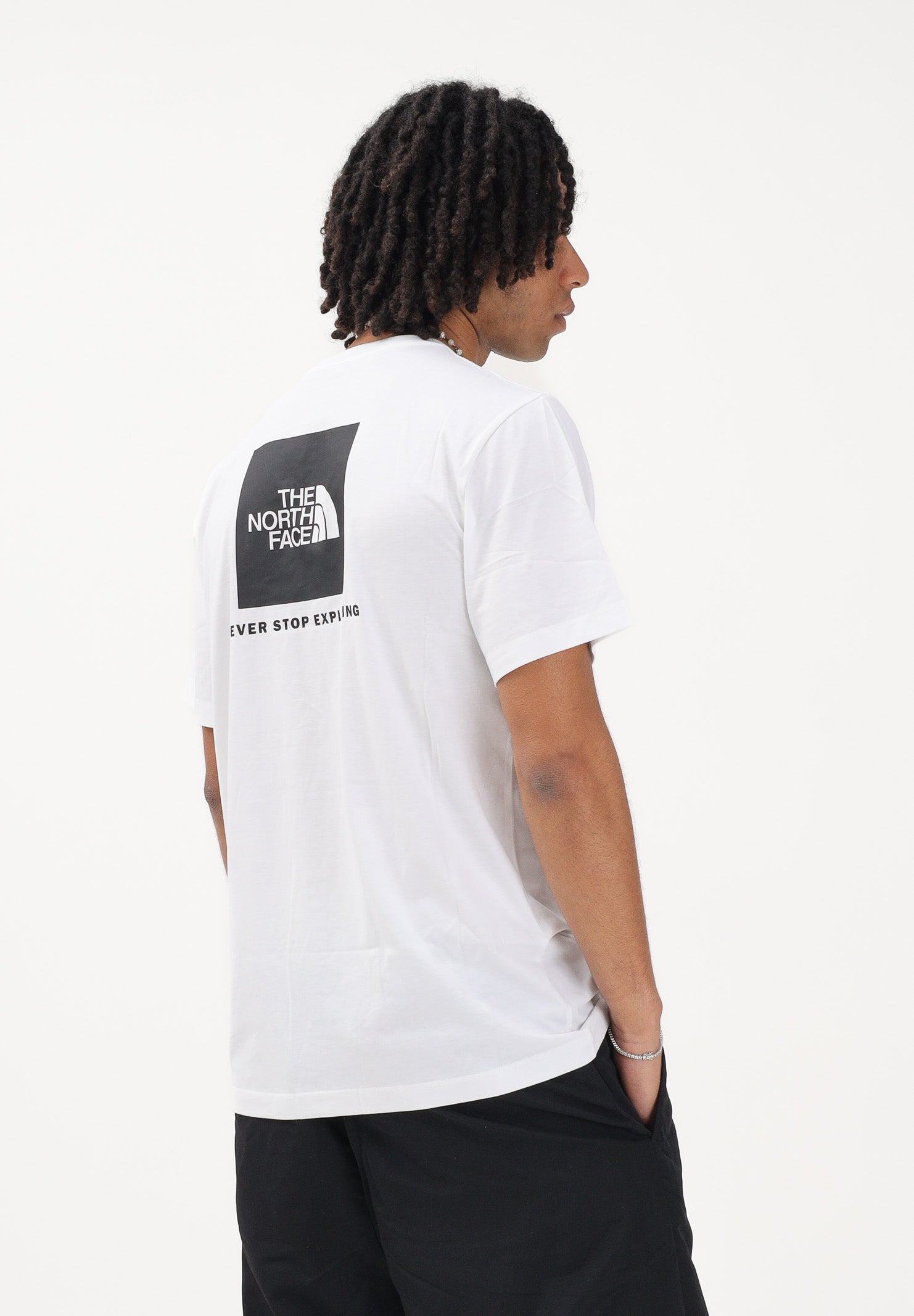 THE NORTH FACE T-shirt a manica corta Evolution NSE Box Regular bianca da uomo NF0A8B6KFN41 . THE NORTH FACE