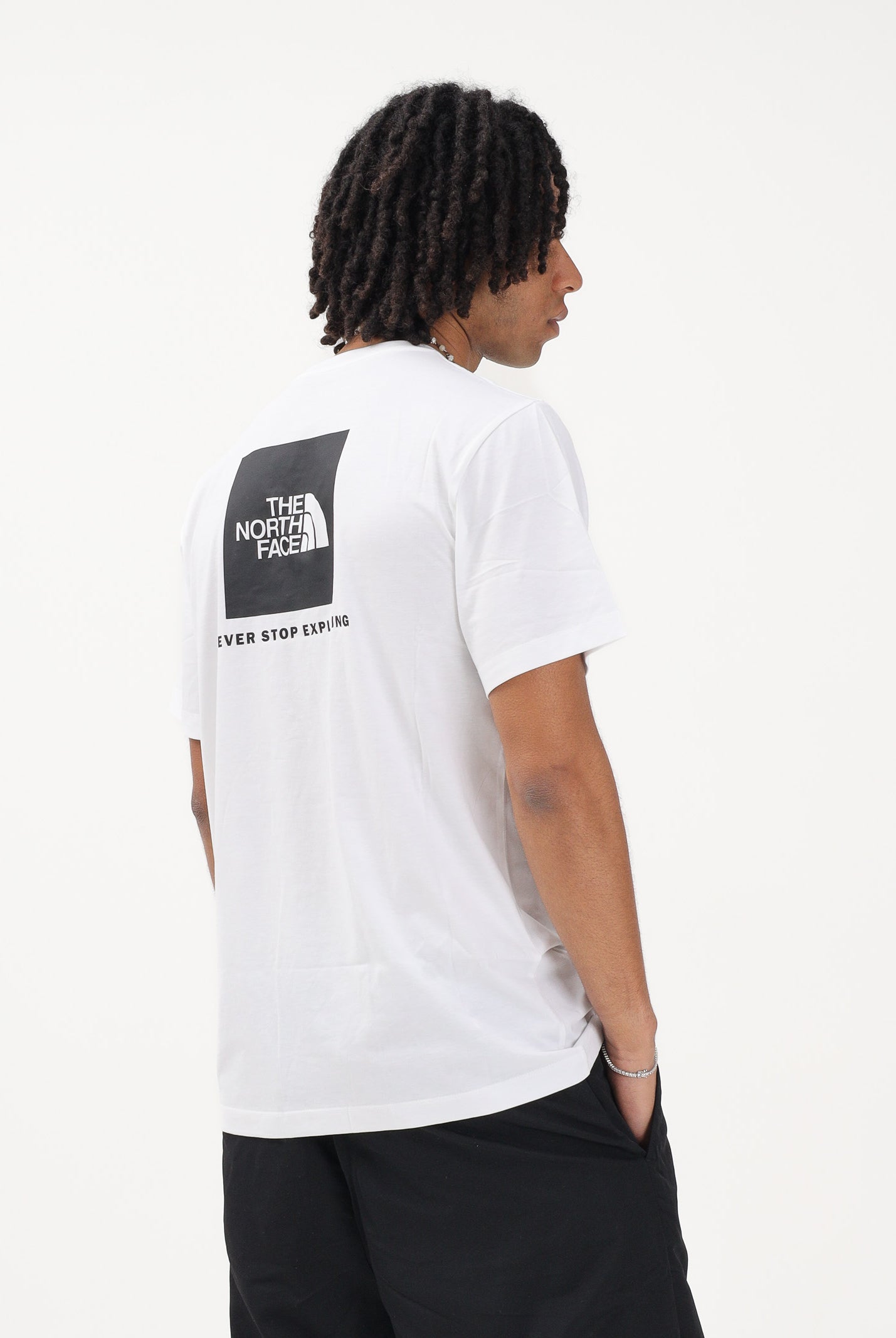THE NORTH FACE T-shirt a manica corta Evolution NSE Box Regular bianca da uomo NF0A8B6KFN41 . THE NORTH FACE