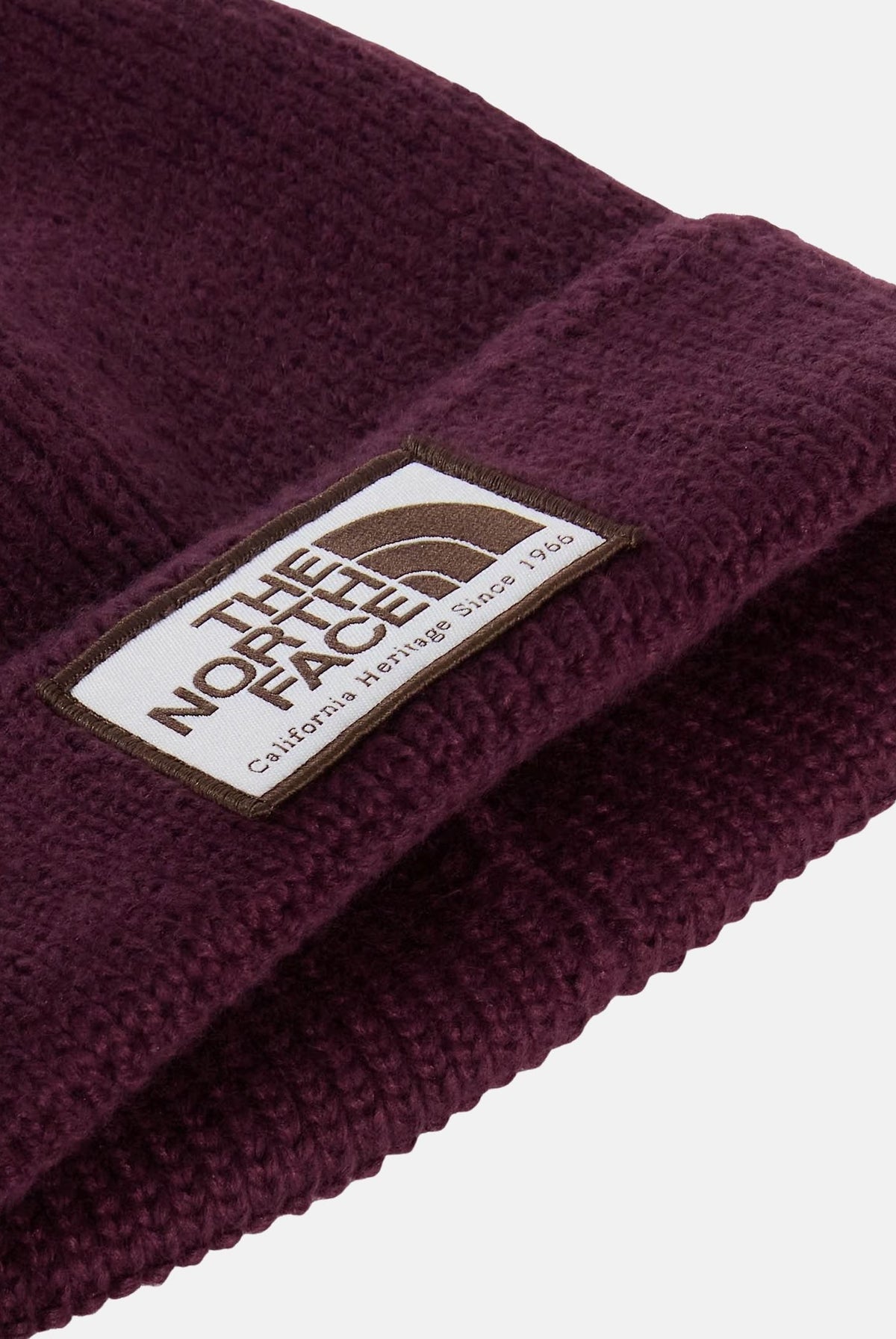 THE NORTH FACE Berretto TNF LOGO BOX CUFFED BEANIE burgundy bordeaux scuro da donna NF0A8CHE10J1 . THE NORTH FACE