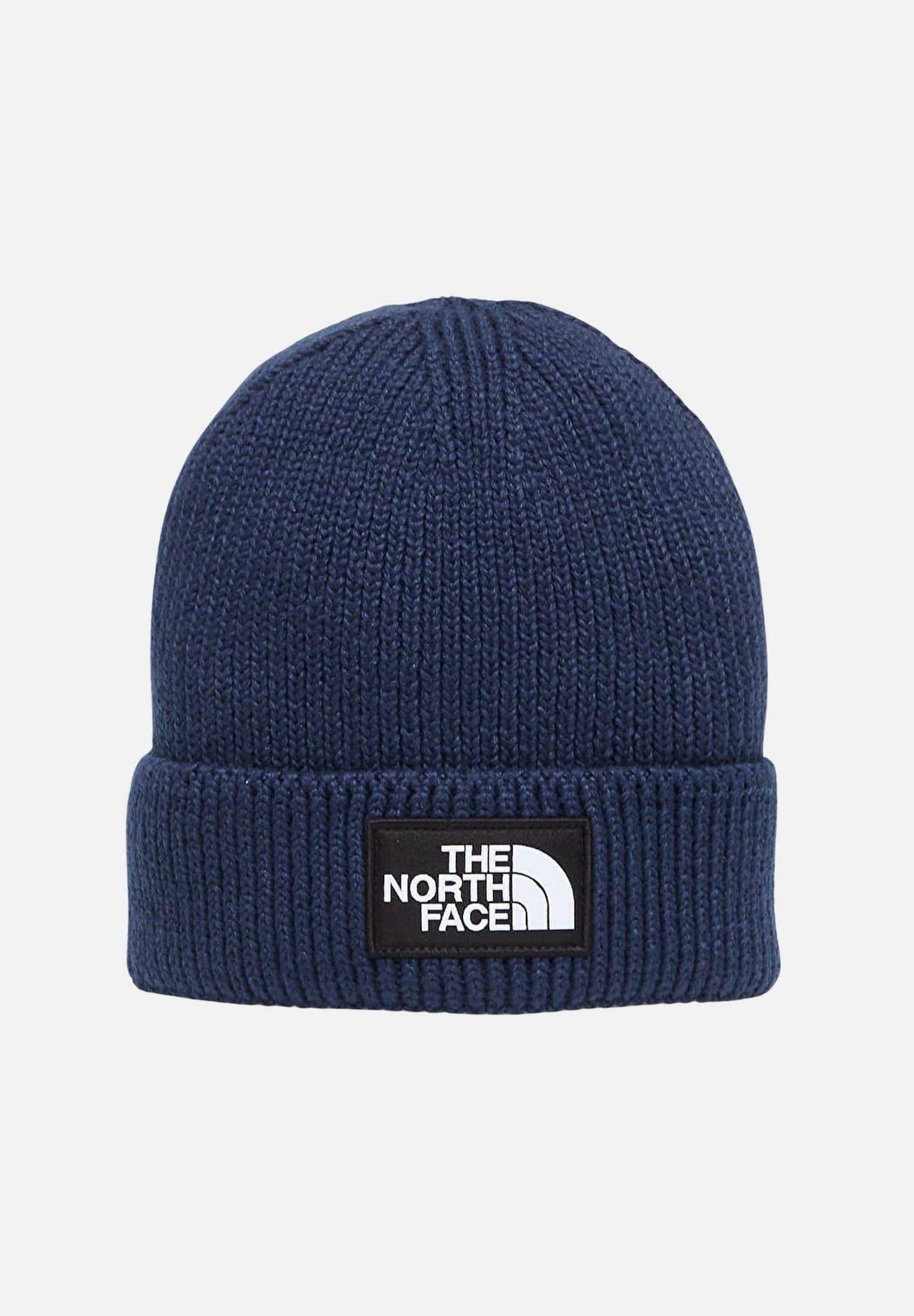 THE NORTH FACE Berretto blu per uomo e donna con risvolto e logo box TNF NF0A8CHE8K21 . THE NORTH FACE